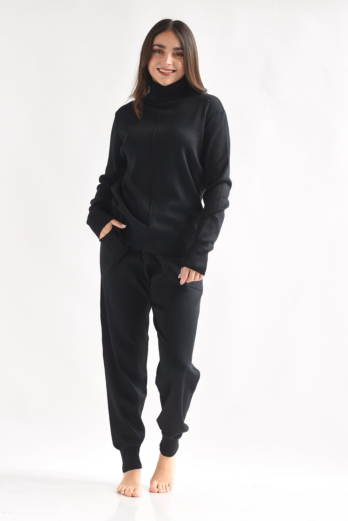 Set Pantalón y Sweater cuello alto