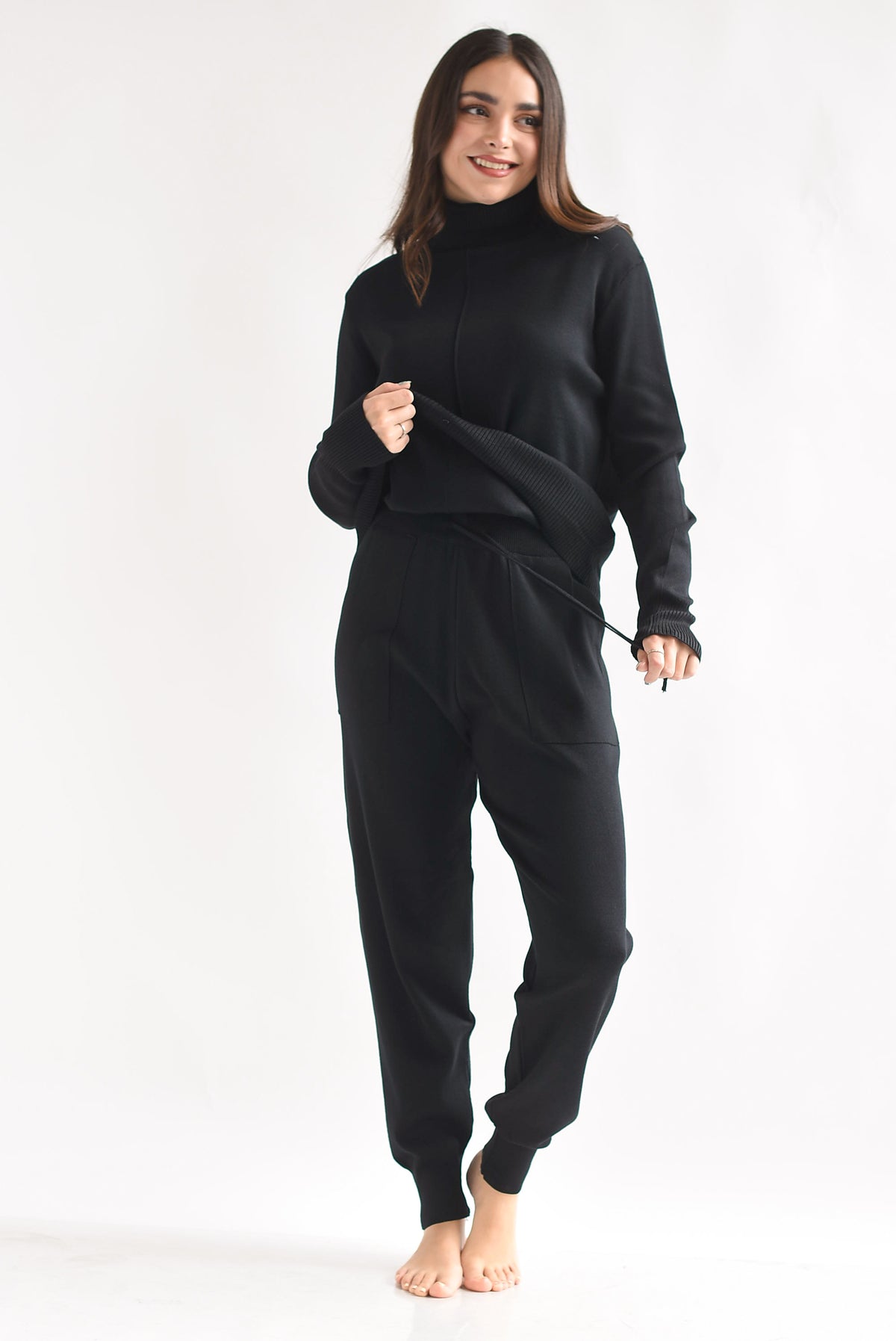 Set Pantalón y Sweater cuello alto