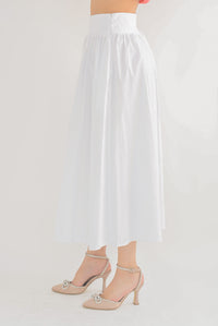 Fashion Styled Maxi falda larga Blanca