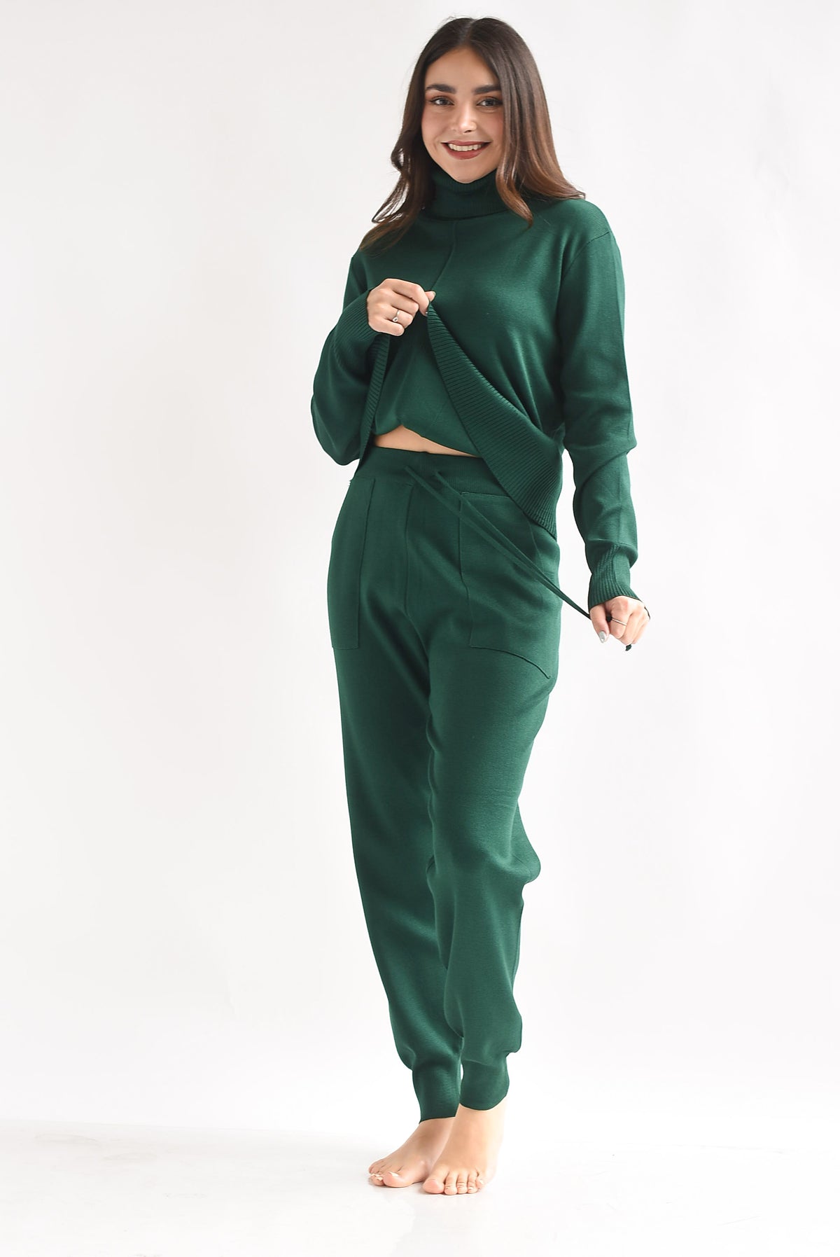 Set Pantalón y Sweater cuello alto