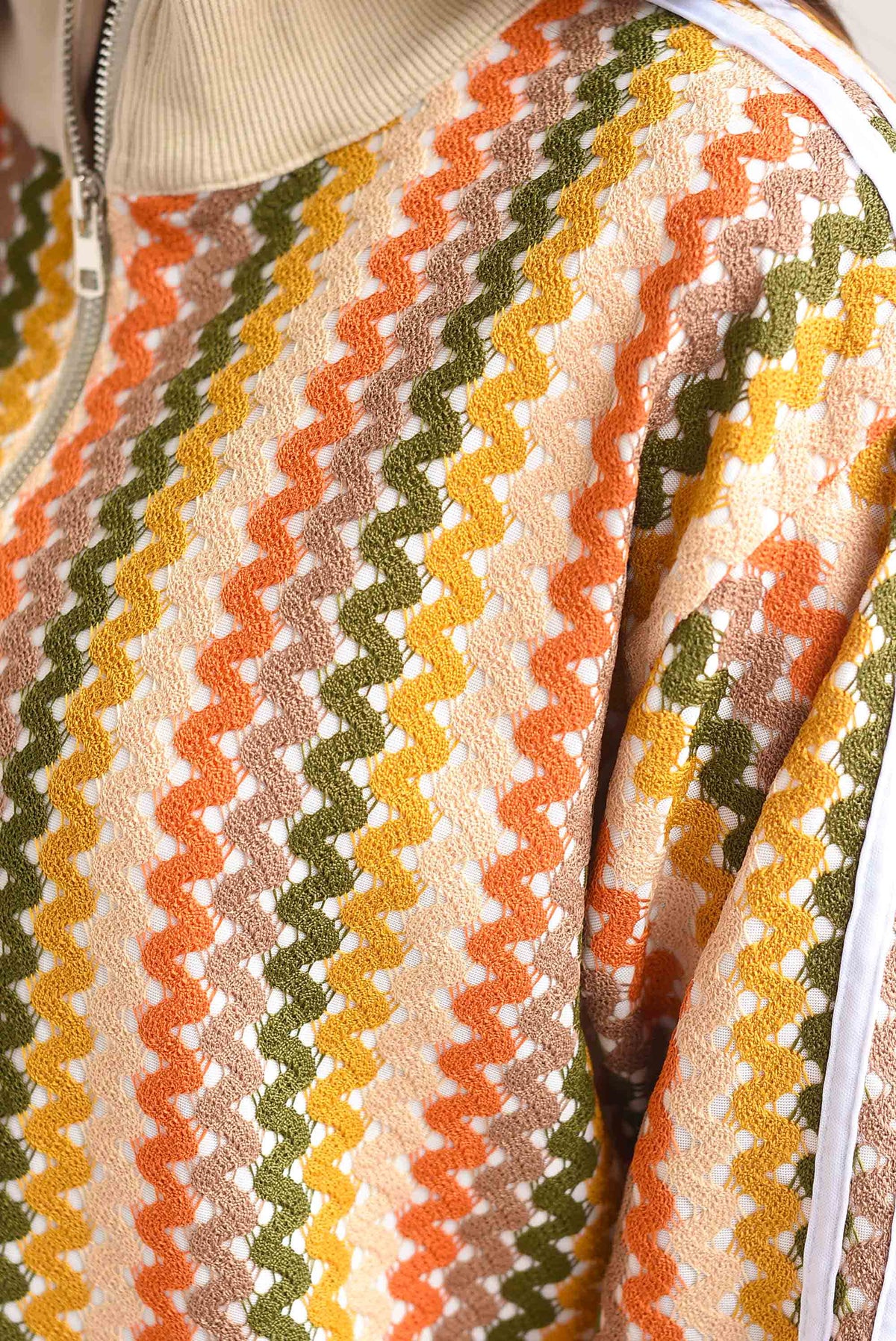 Set Pantalón y Chamarra track ondas crochet