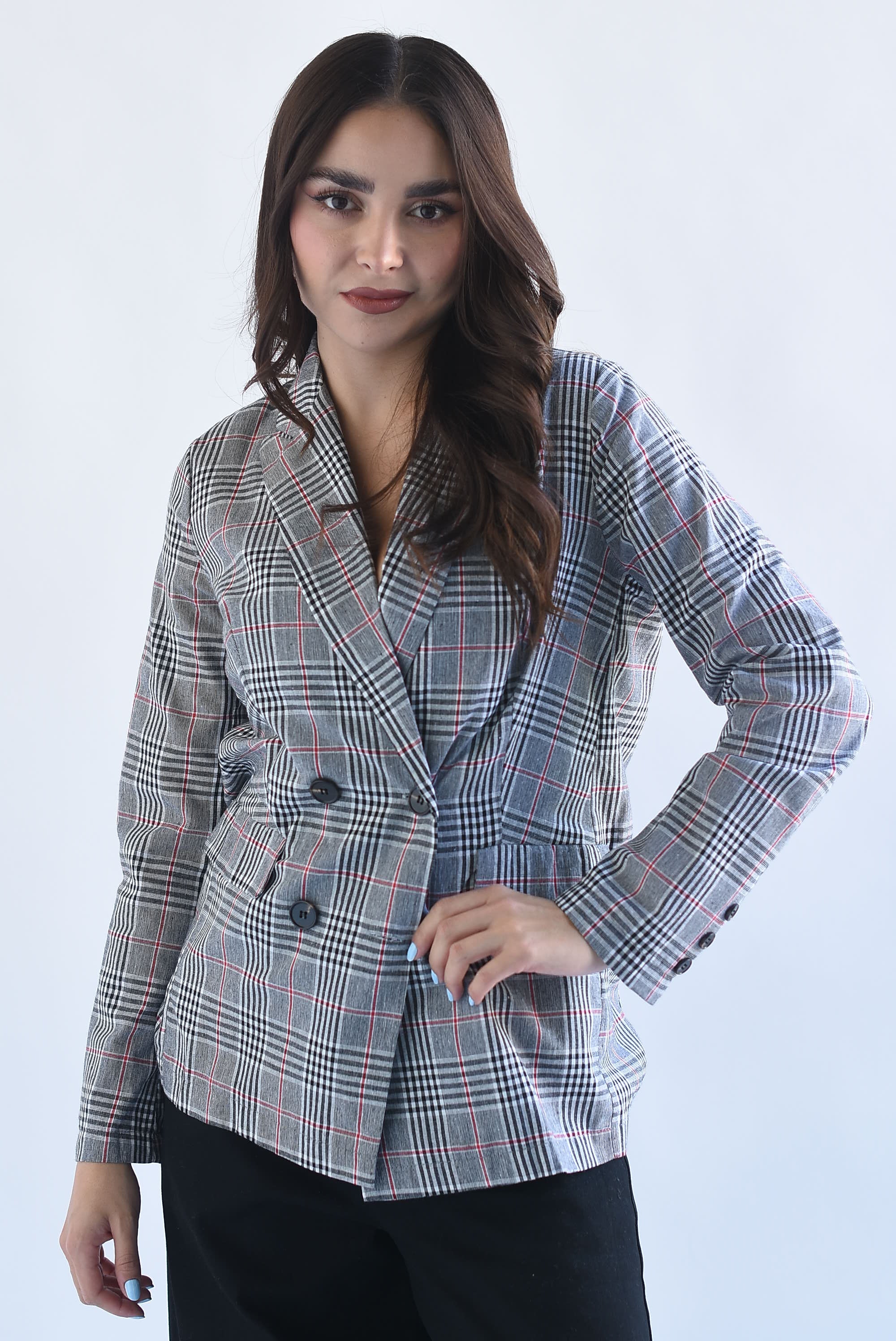 Blazer príncipe de Gales Rojo