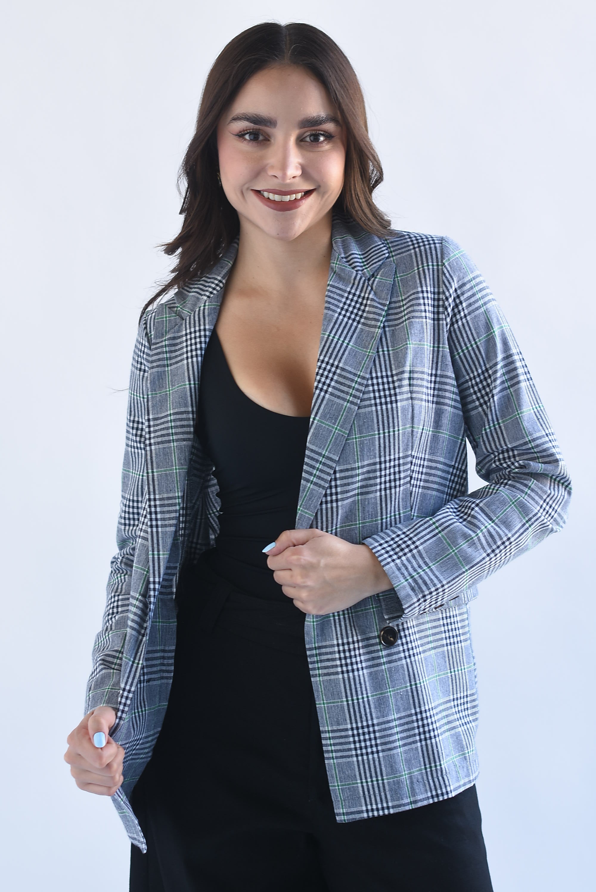 Blazer príncipe de Gales Verde