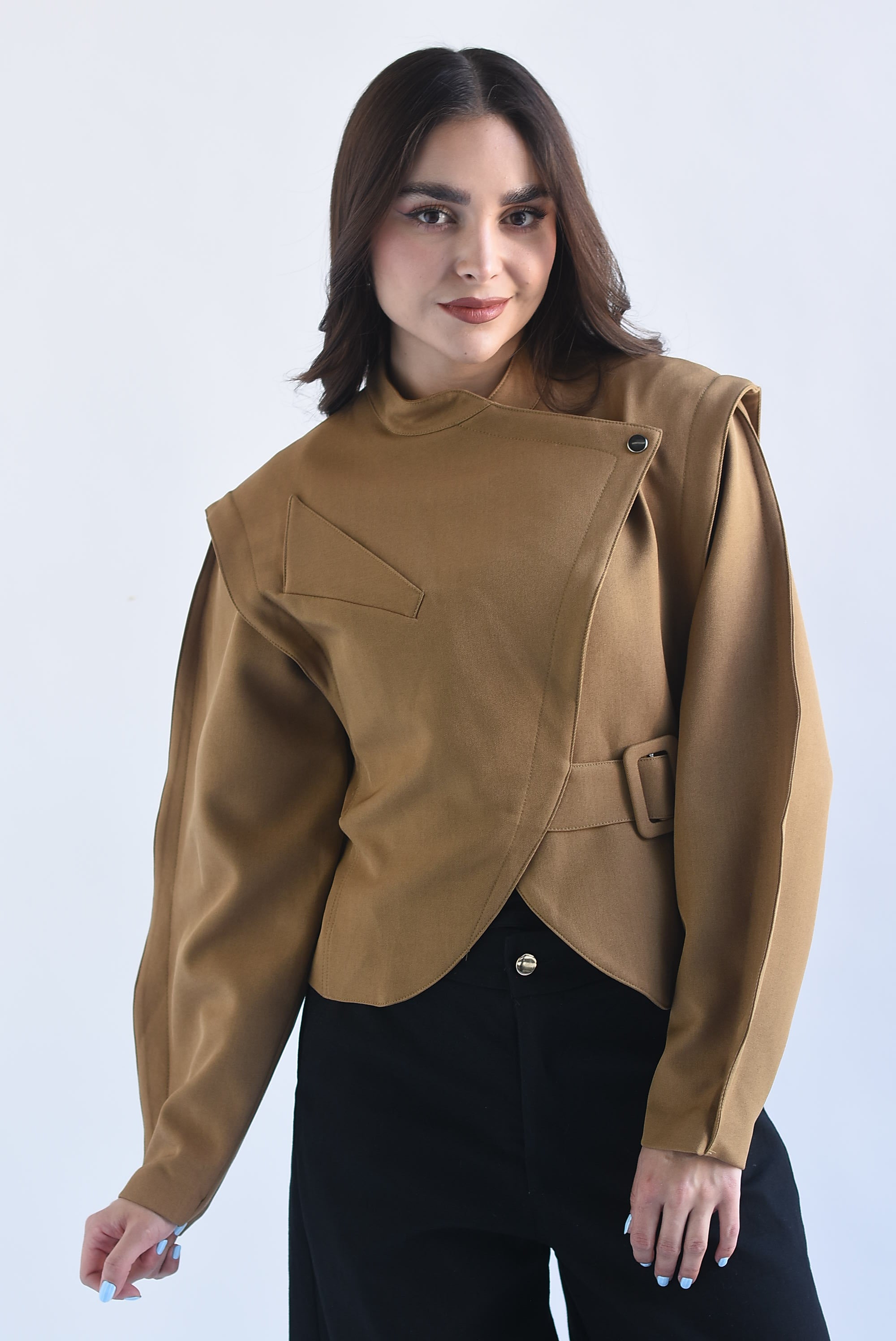 Blazer cruzado manga globo