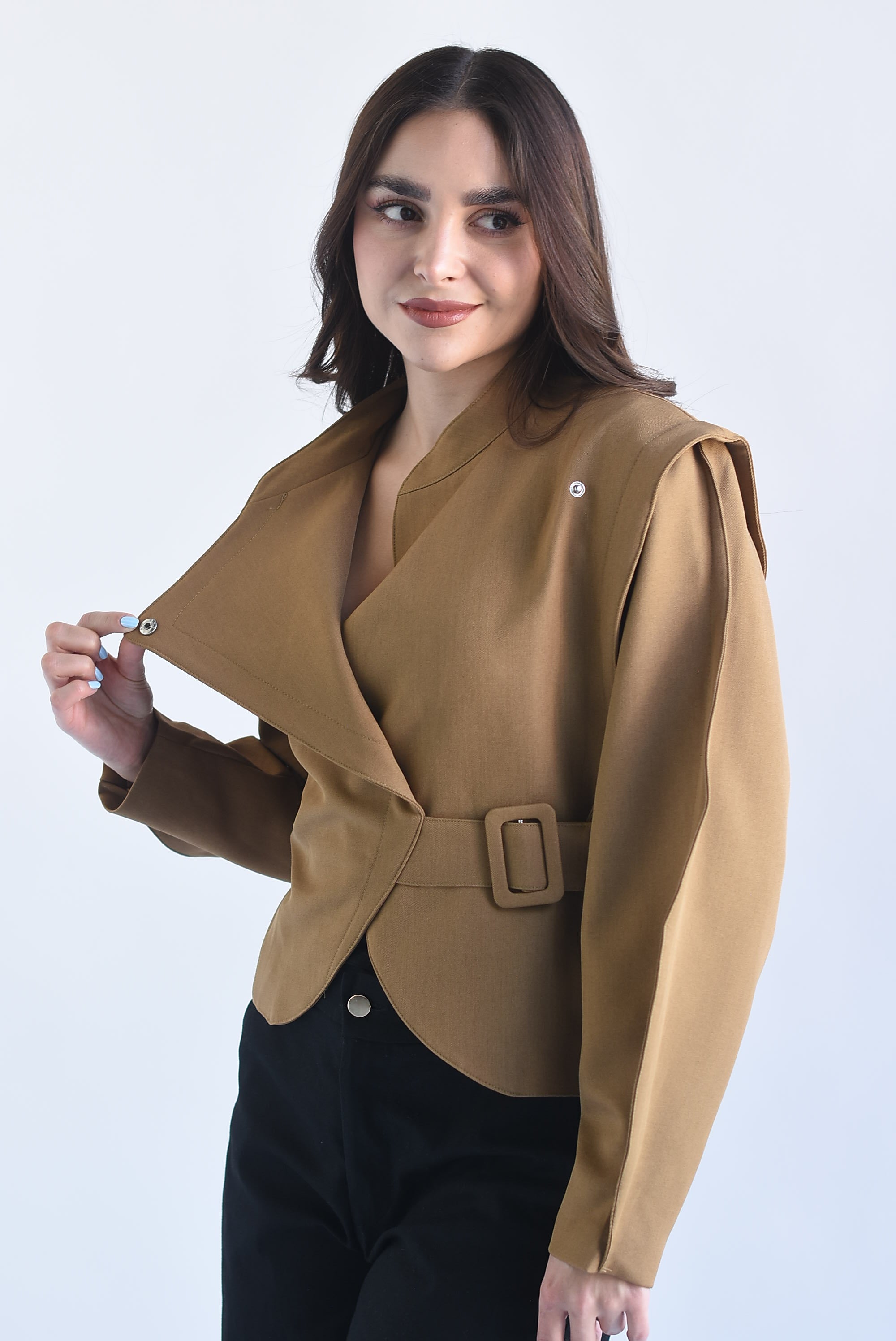 Blazer cruzado manga globo