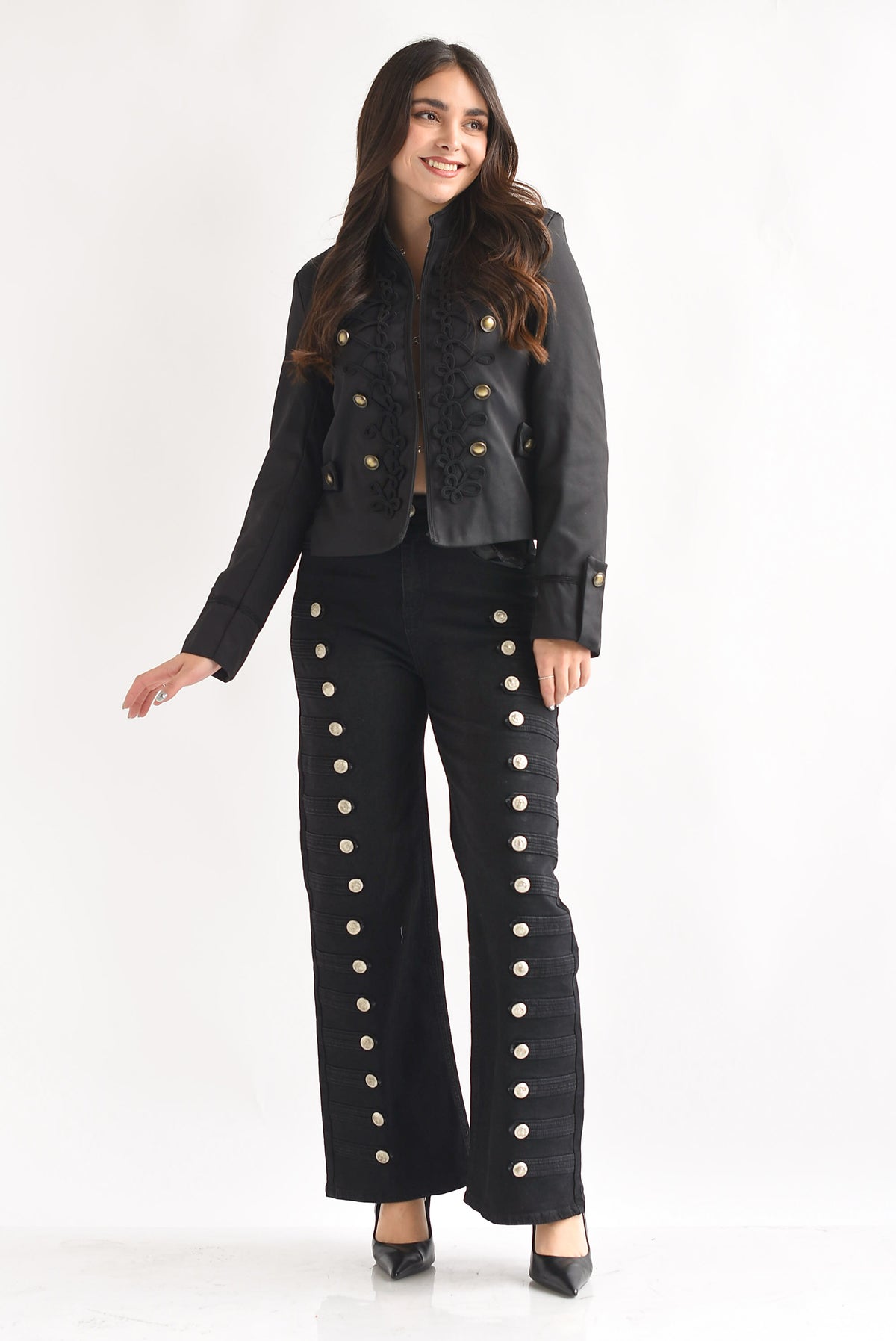 Jeans wide militar