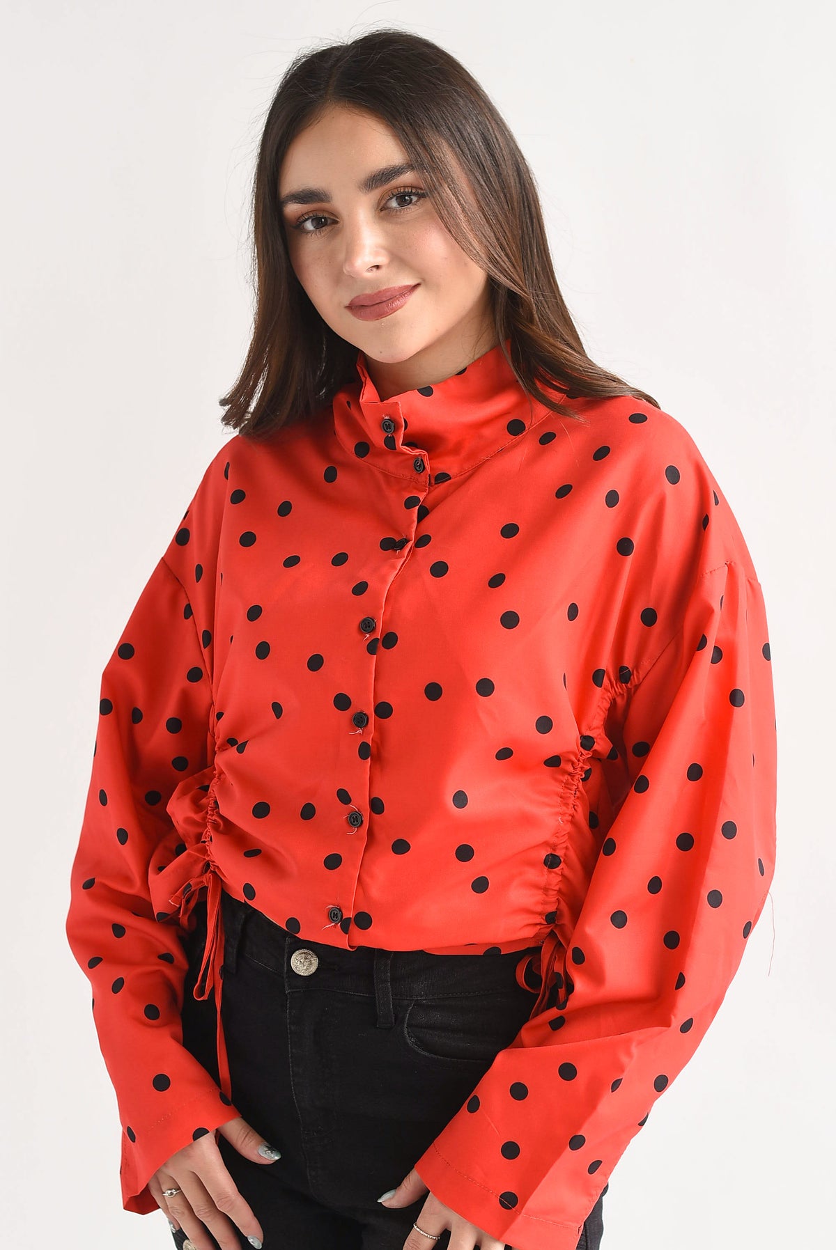 Chamarra jareta polka dots