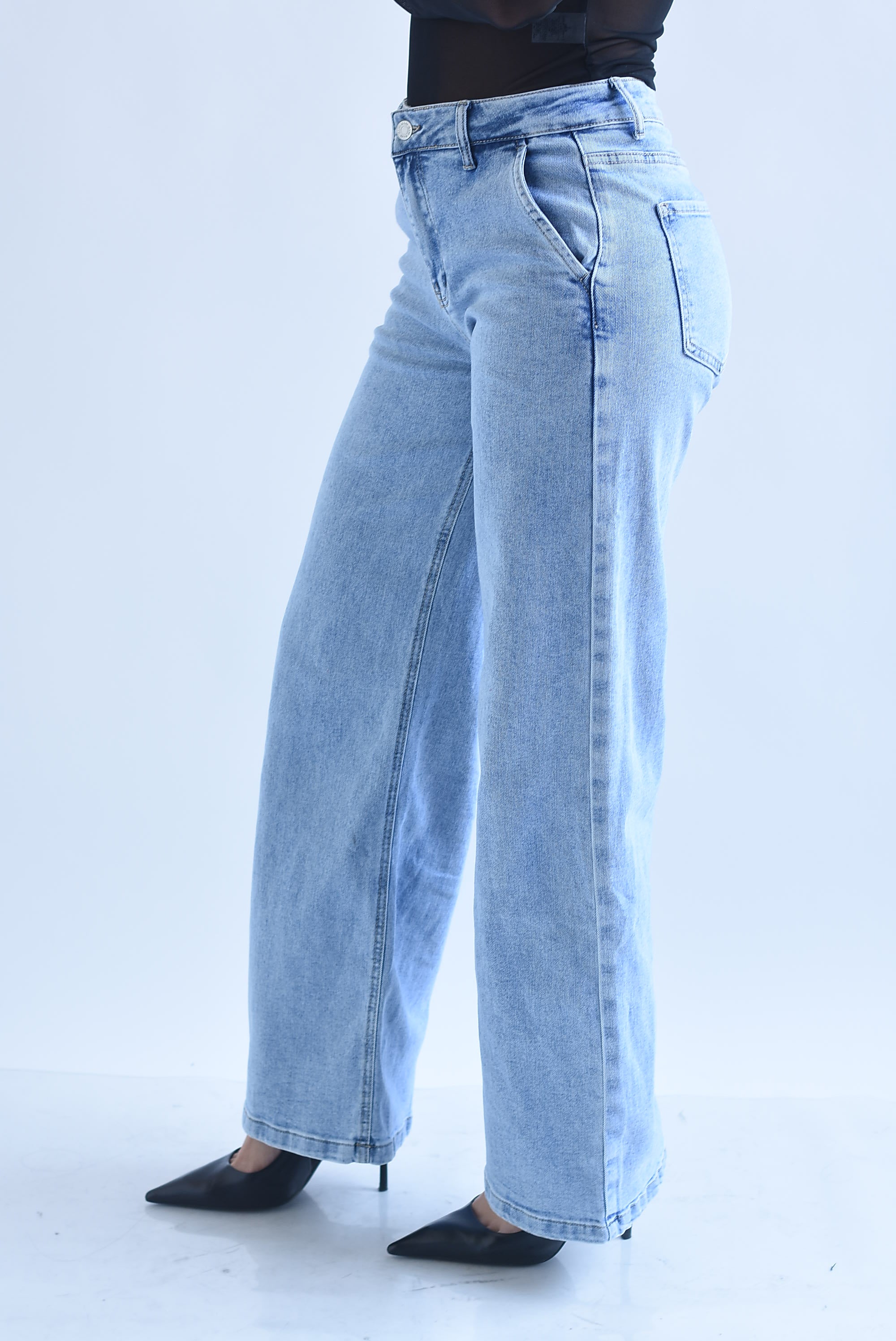 Jeans wide leg stretch