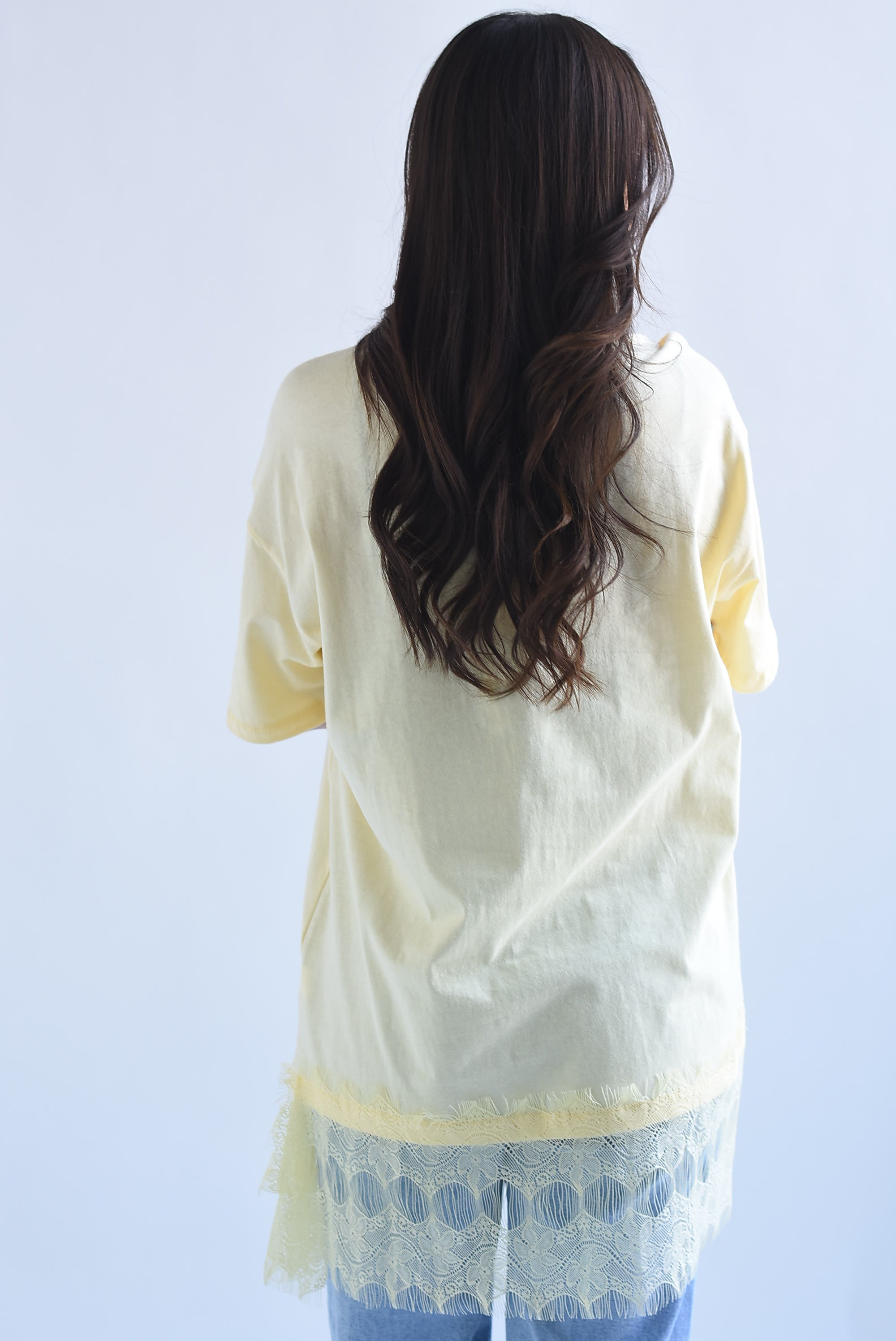 T-Shirt helado con tira encaje