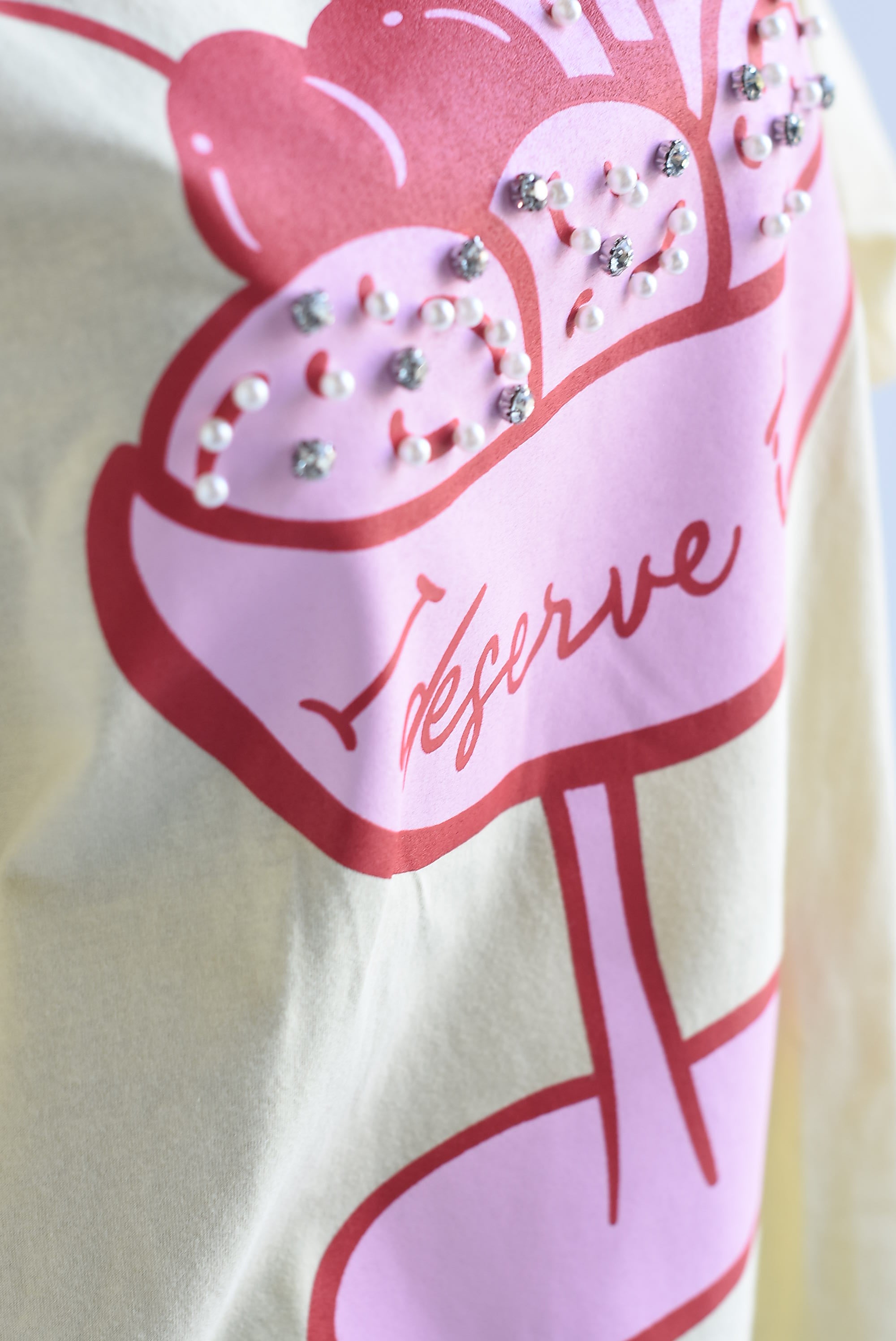 T-Shirt helado con tira encaje