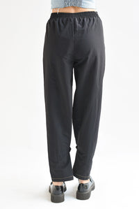 Fashion Styled Pantalón parachute Negro con Denim