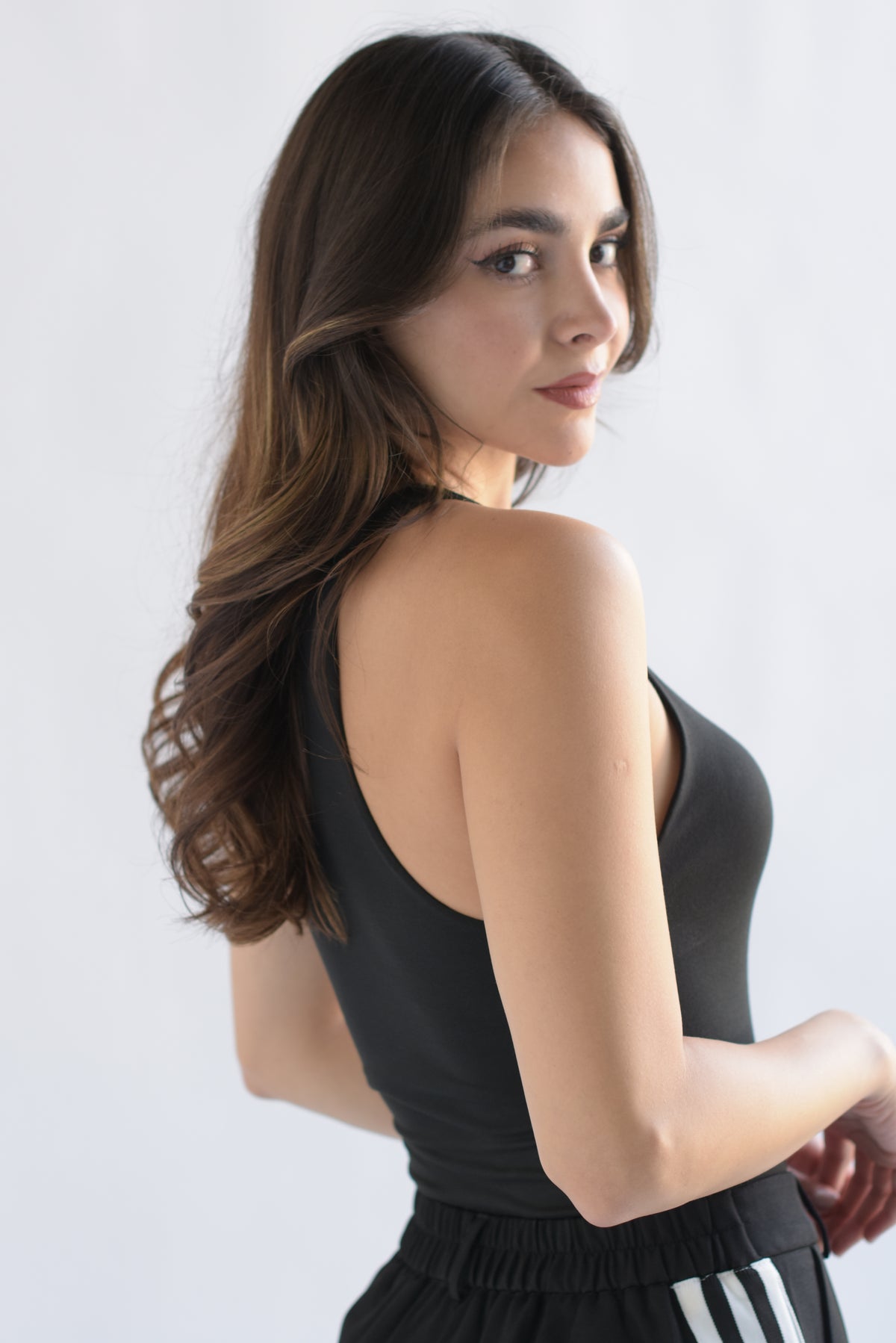 Body halter doble Negro