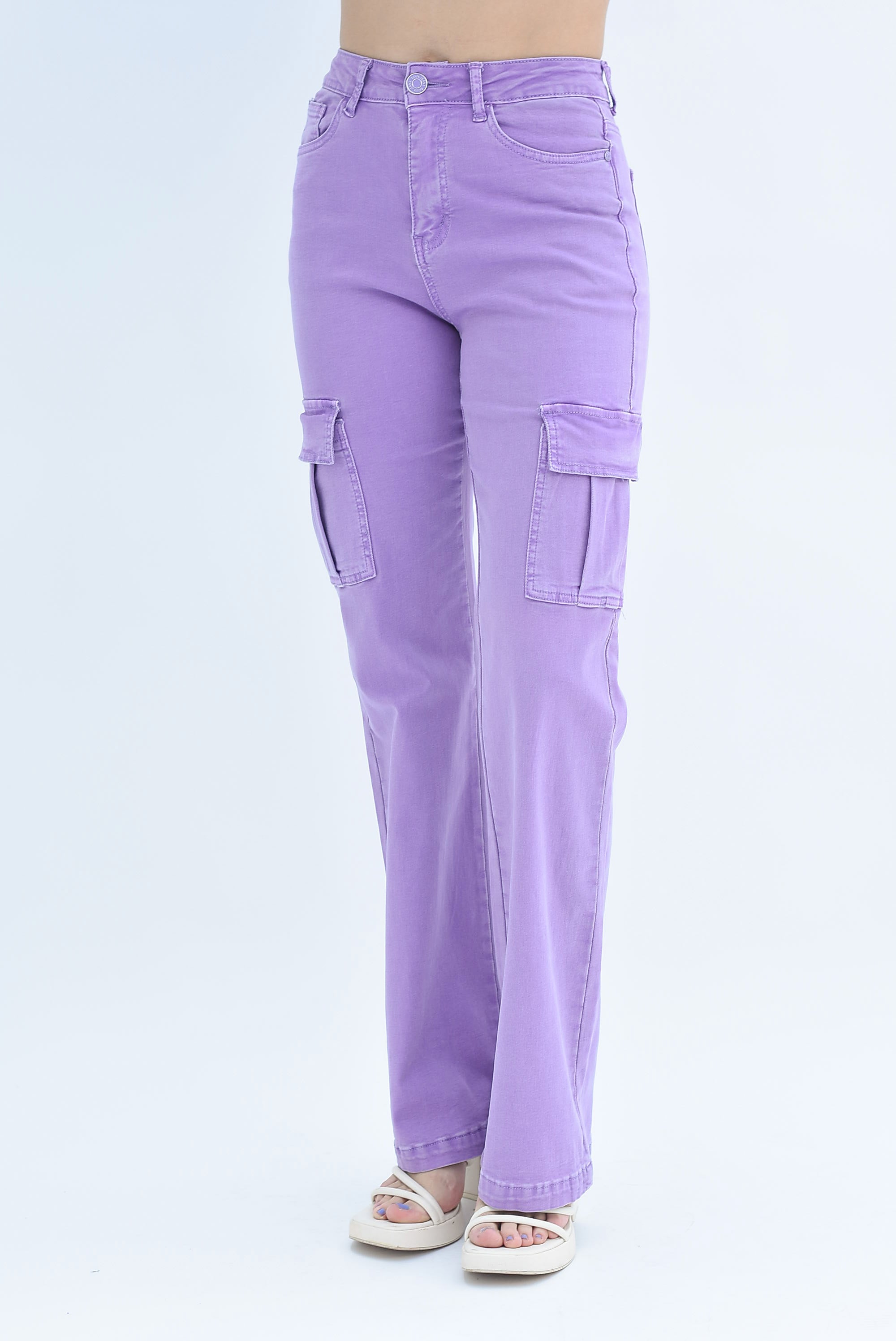 Jeans cargo Morado