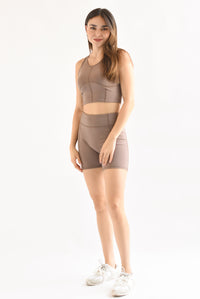 Fashion Styled Set Short y Top deportivo Café