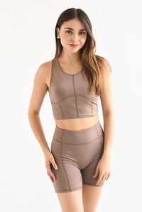 Fashion Styled Set Short y Top deportivo Café