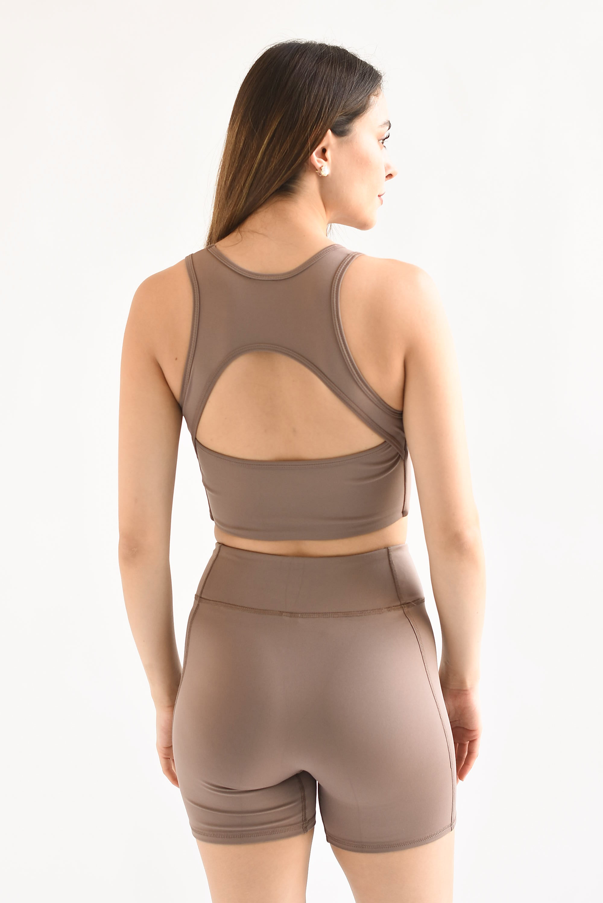 Set Short y Top deportivo Café