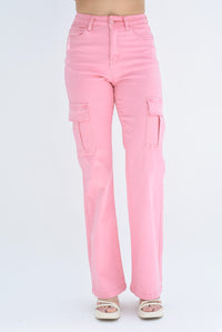 Fashion Styled Jeans cargo Rosa