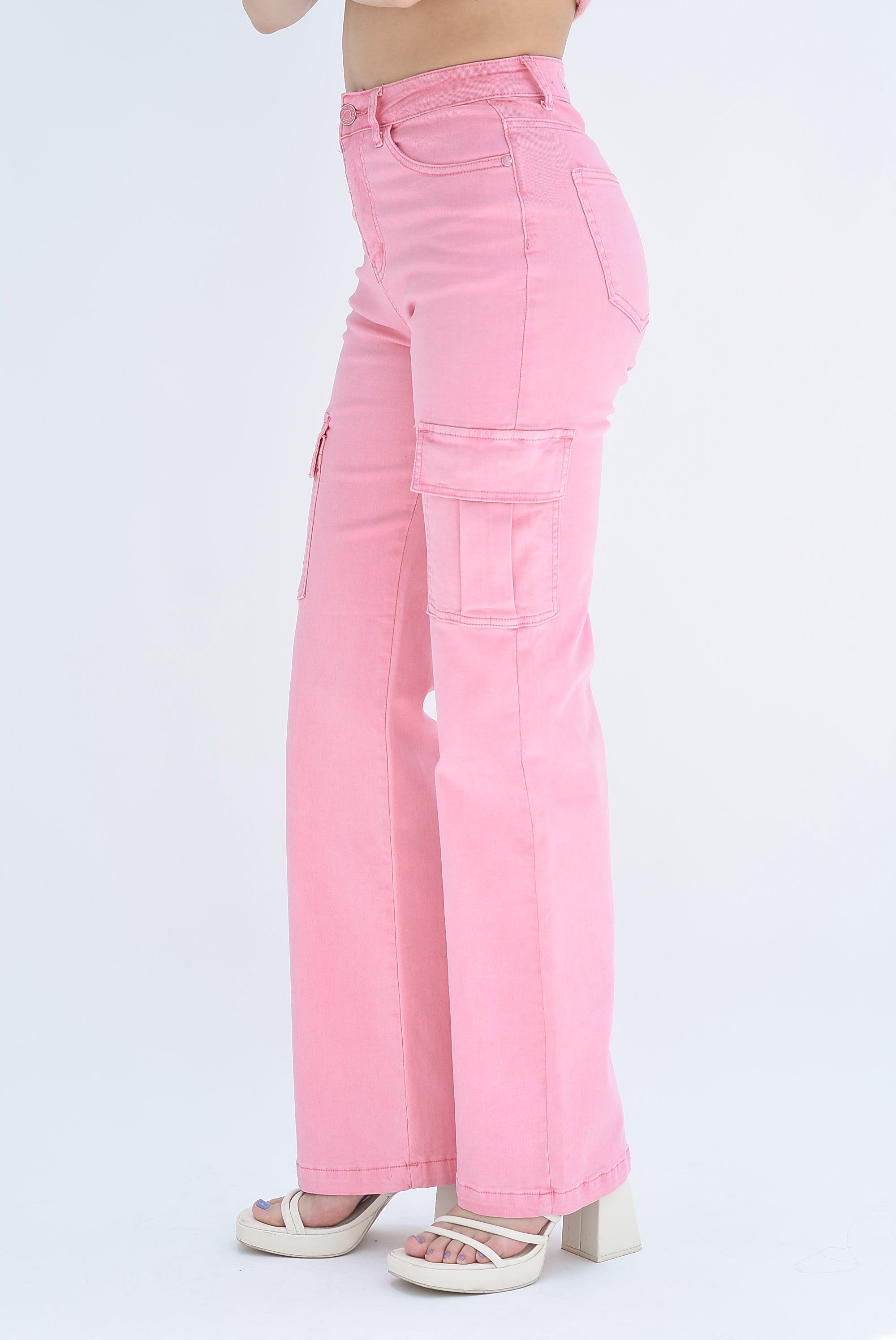 Jeans cargo Rosa