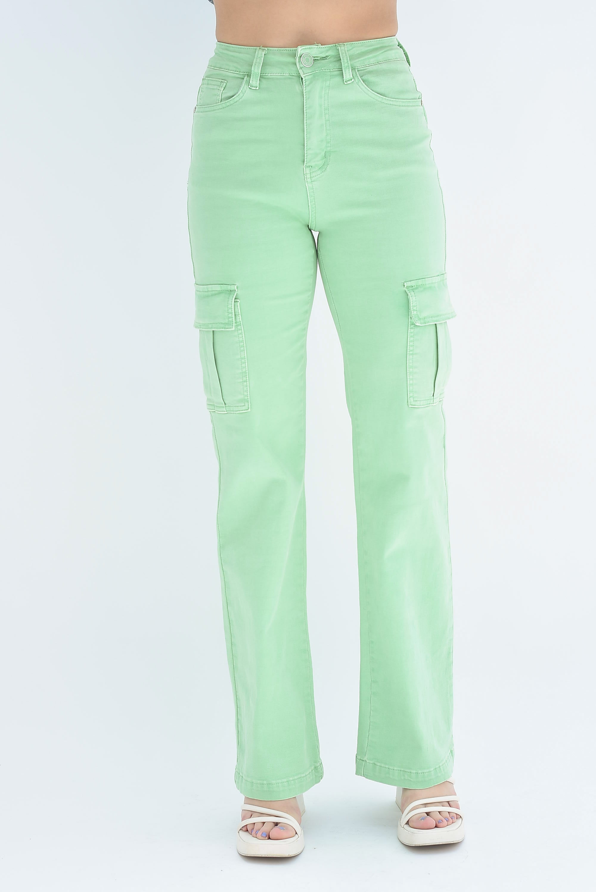 Jeans cargo Menta
