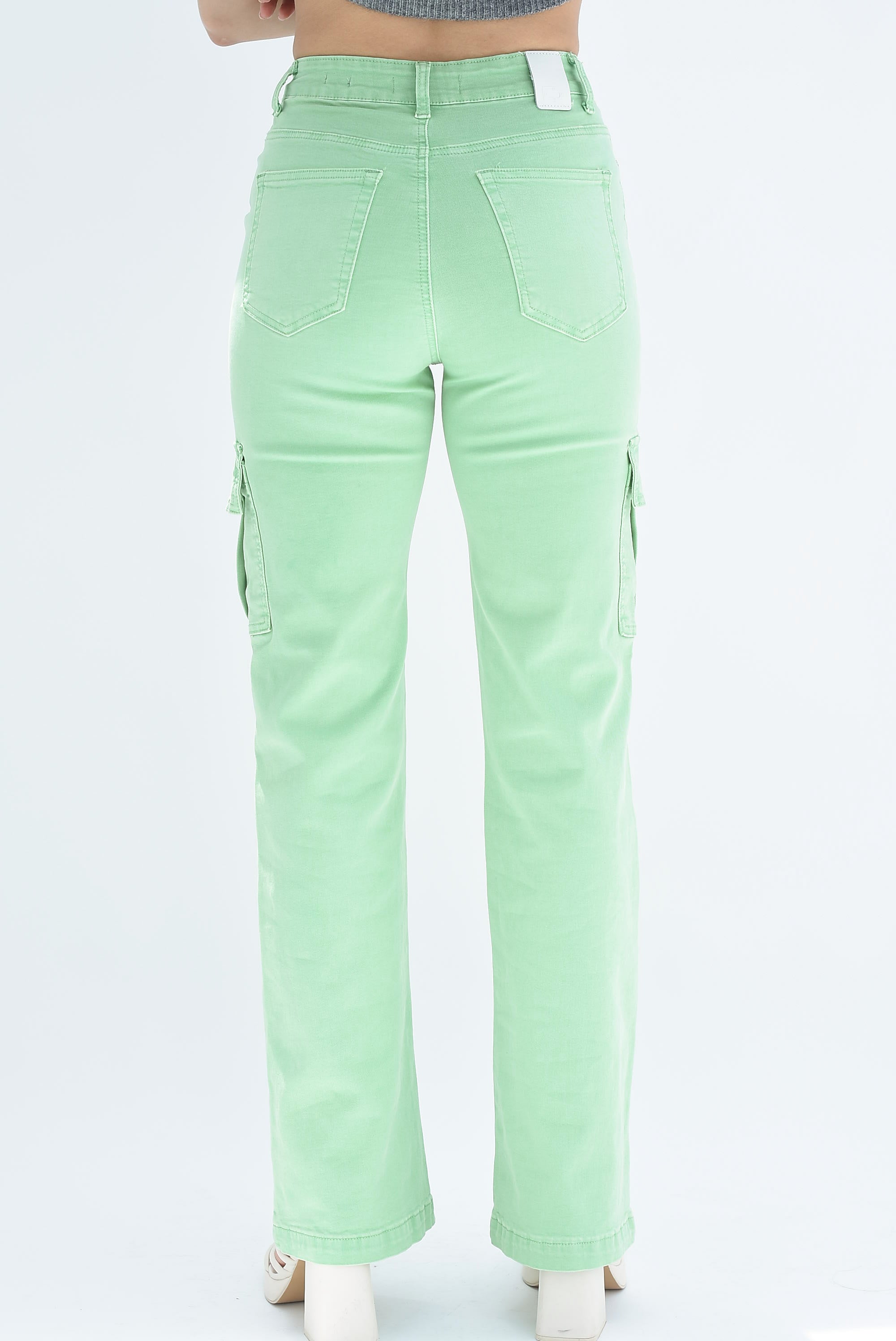 Jeans cargo Menta