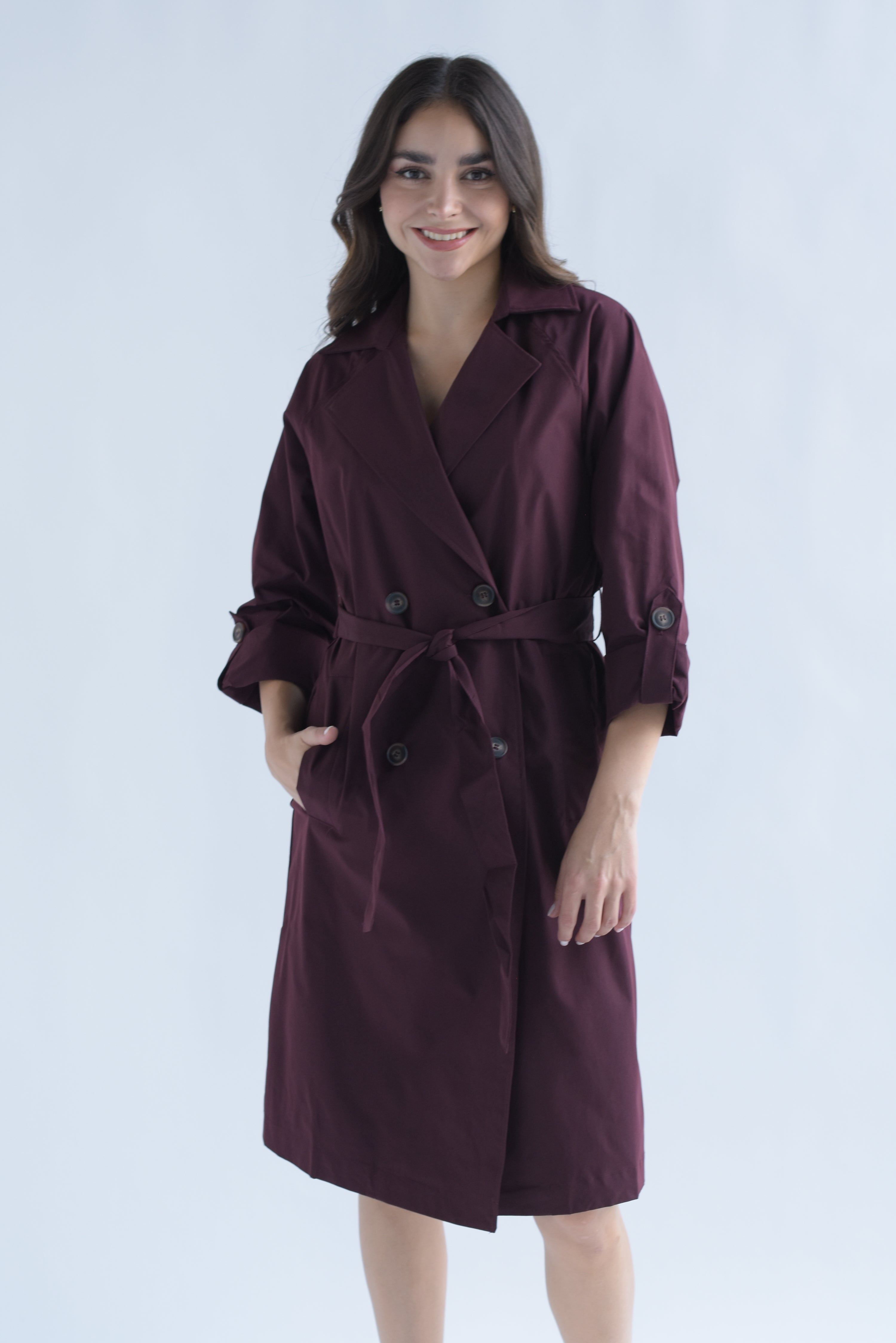 Gabardina manga ajustable Vino