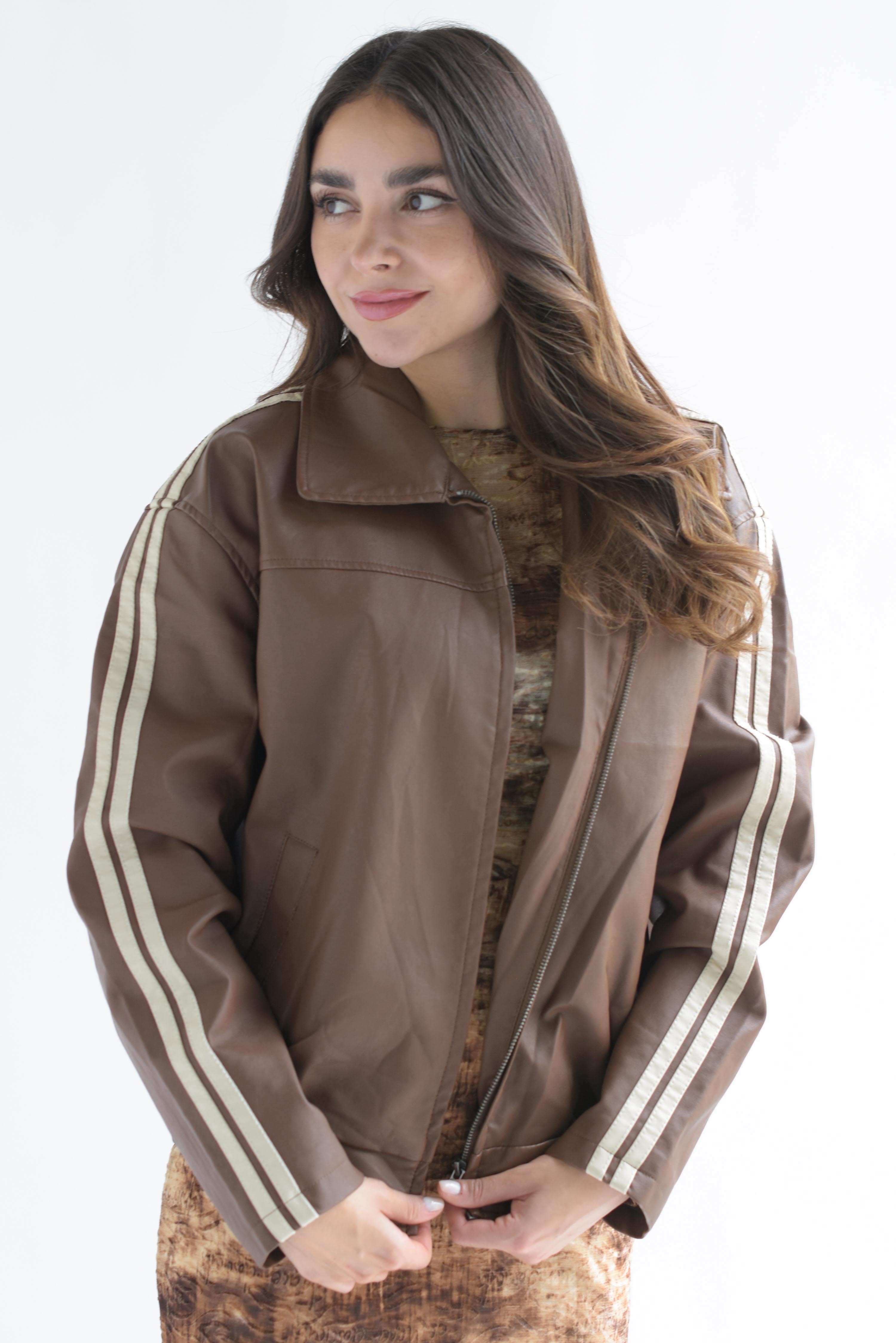 Chamarra bomber vinipiel track Café