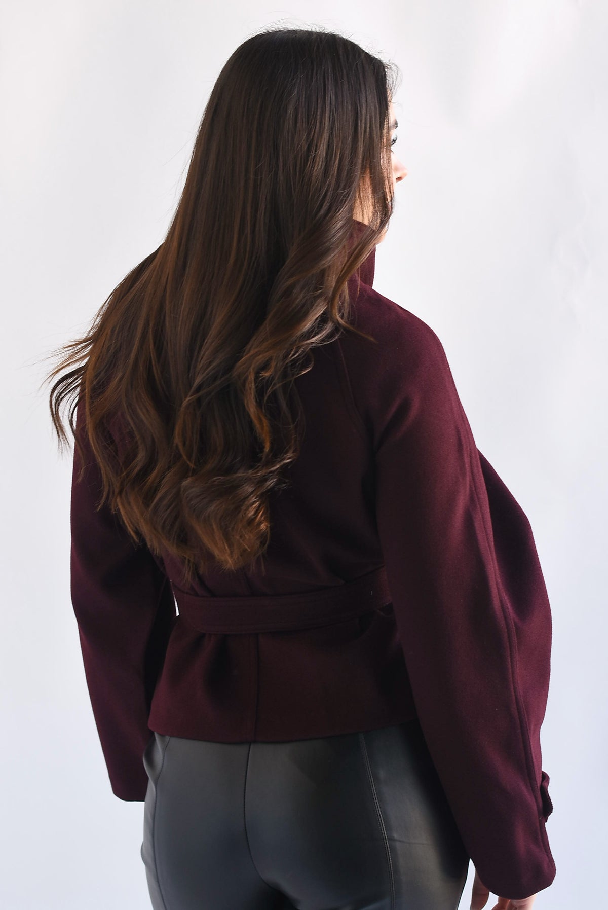 Abrigo fleece cuello funnel