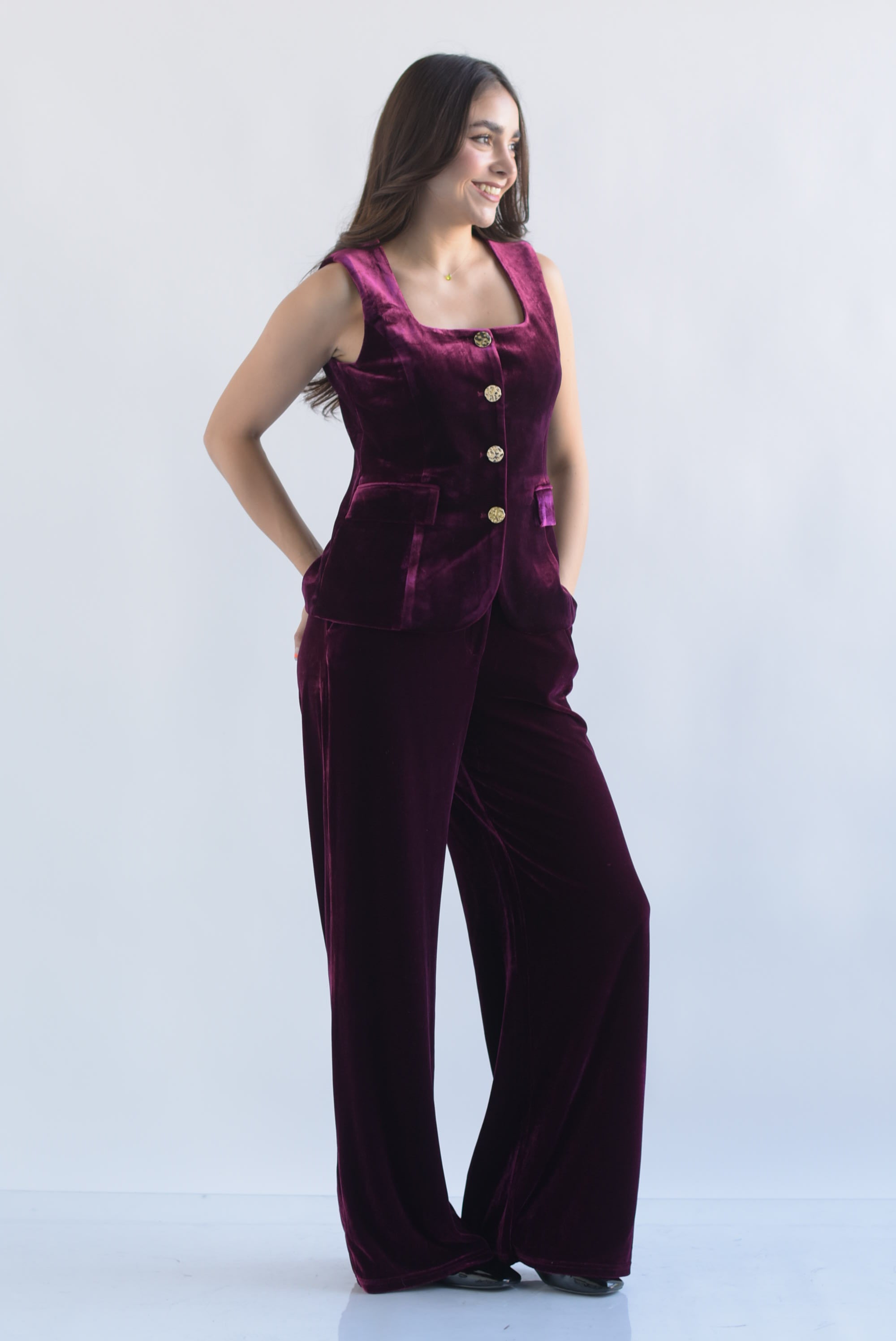 Set Pantalón y Chaleco terciopelo