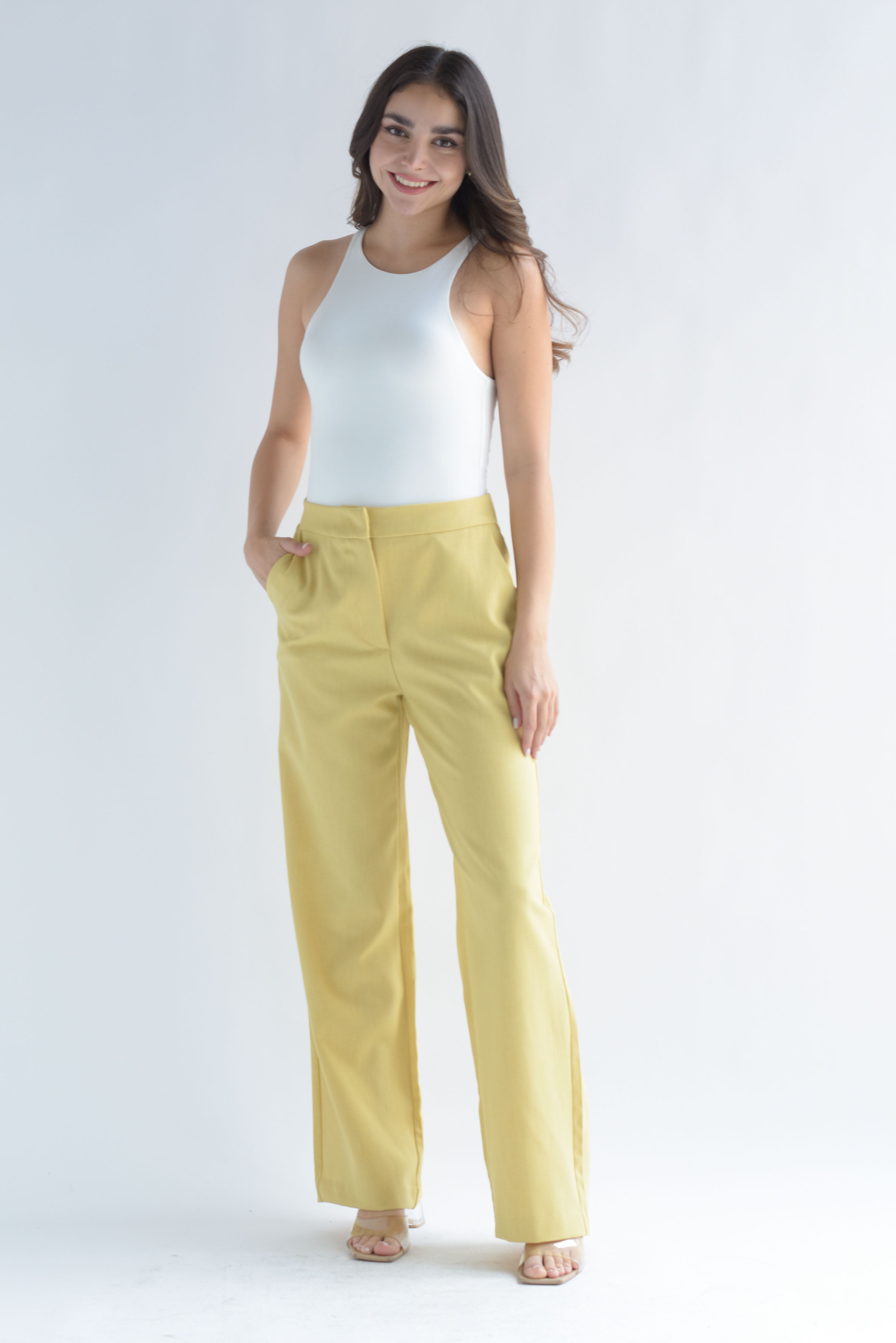 Pantalón de vestir Amarillo