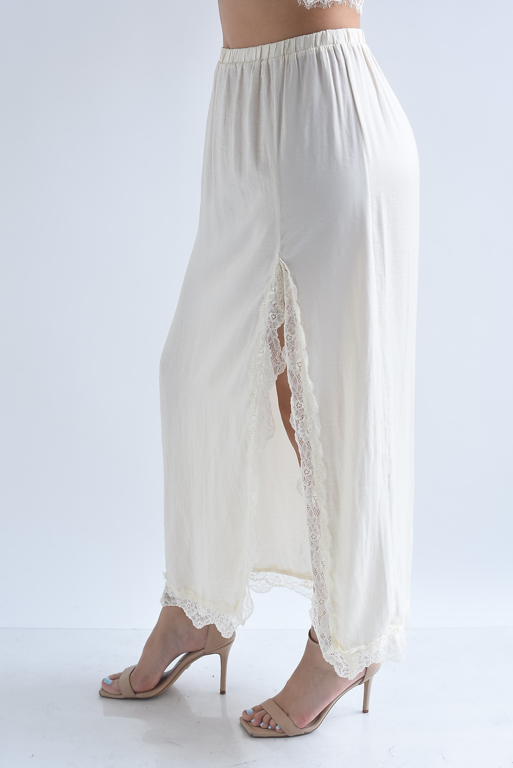 Falda lencera abertura