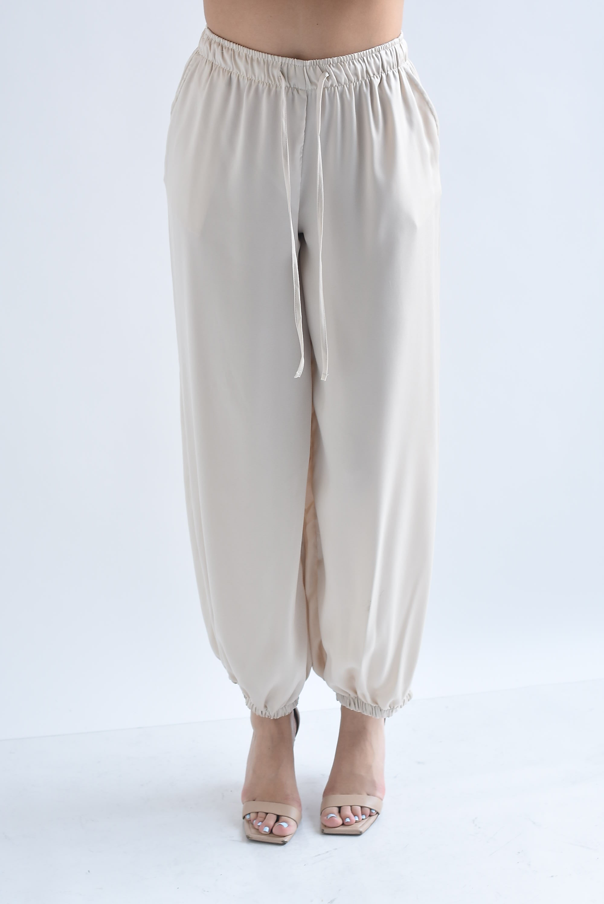 Pantalón globo satín jareta