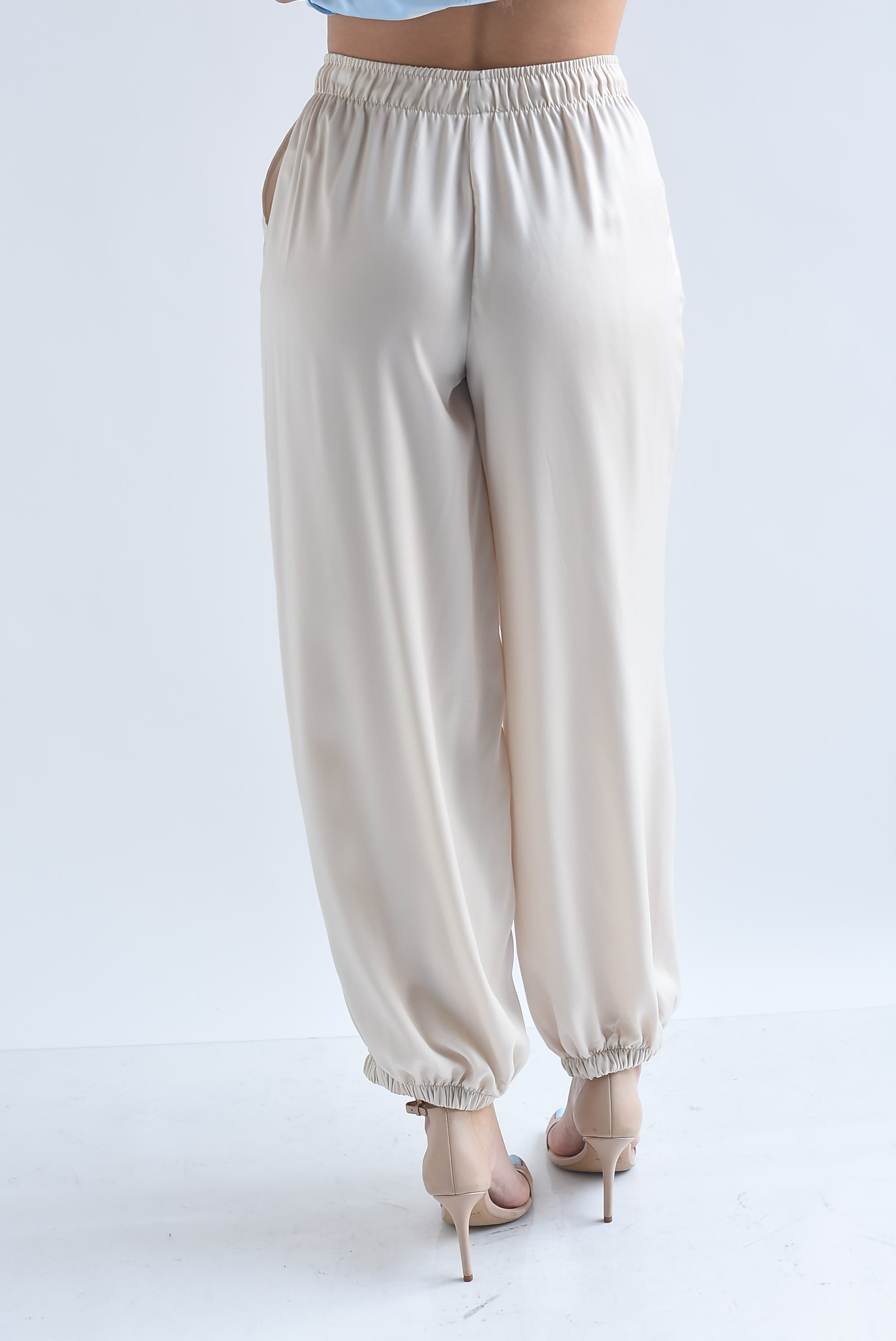 Pantalón globo satín jareta