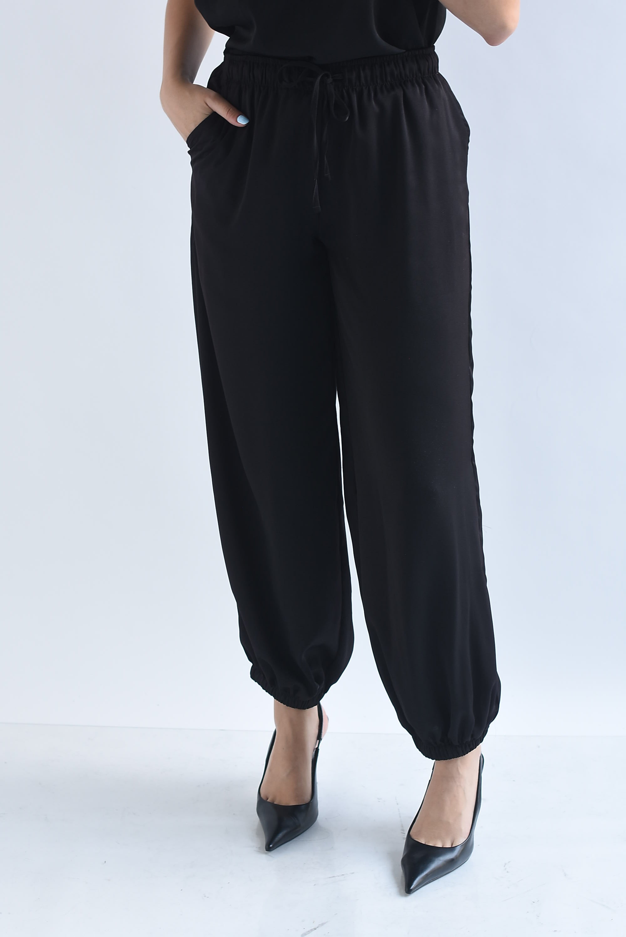 Pantalón globo satín jareta