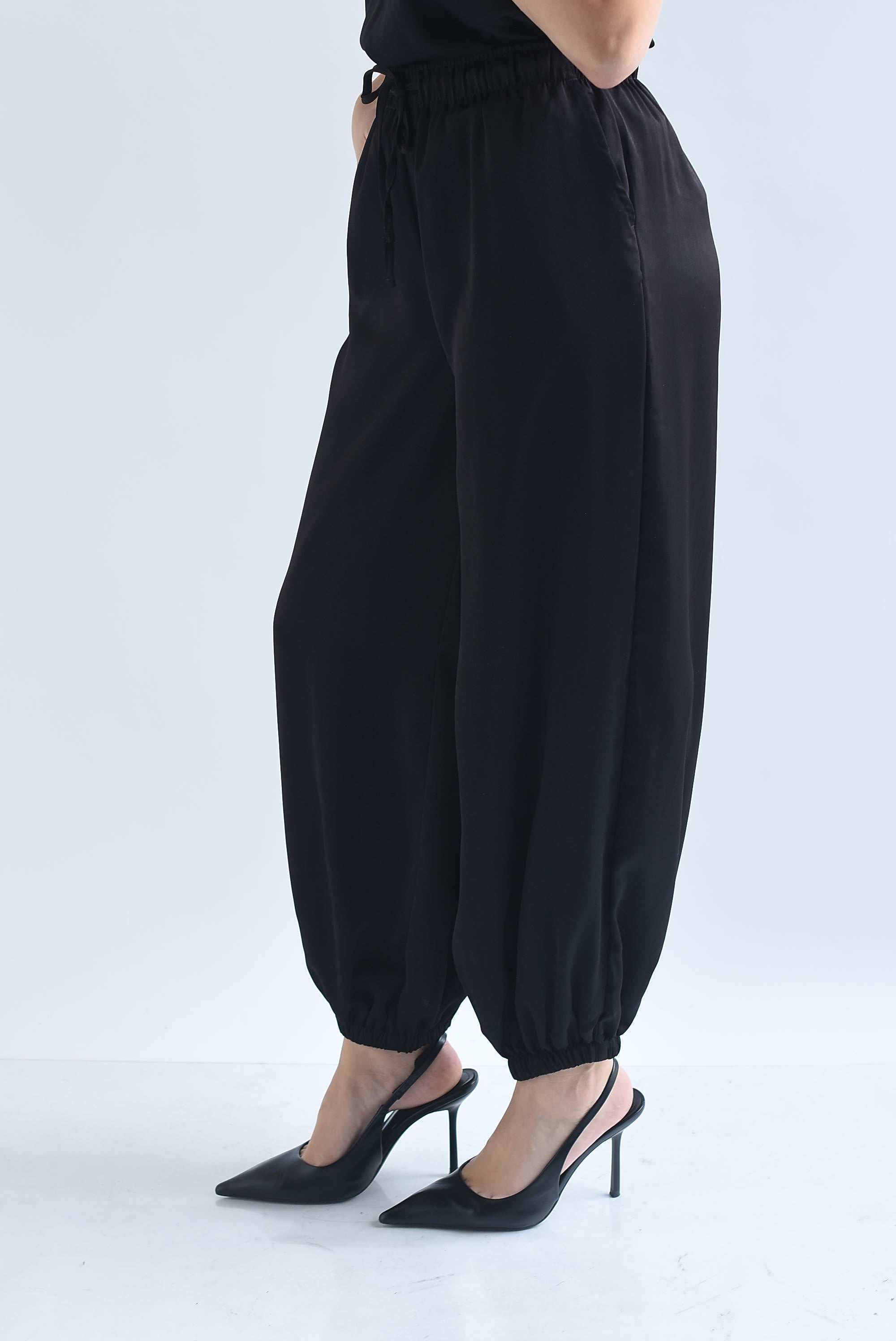 Pantalón globo satín jareta