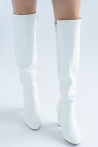 Fashion Styled Botas Alta Blanco