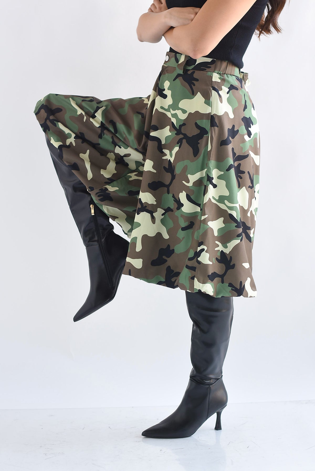 Bermuda culotte globo camuflaje