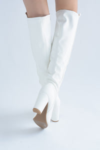 Fashion Styled Botas Alta Blanco