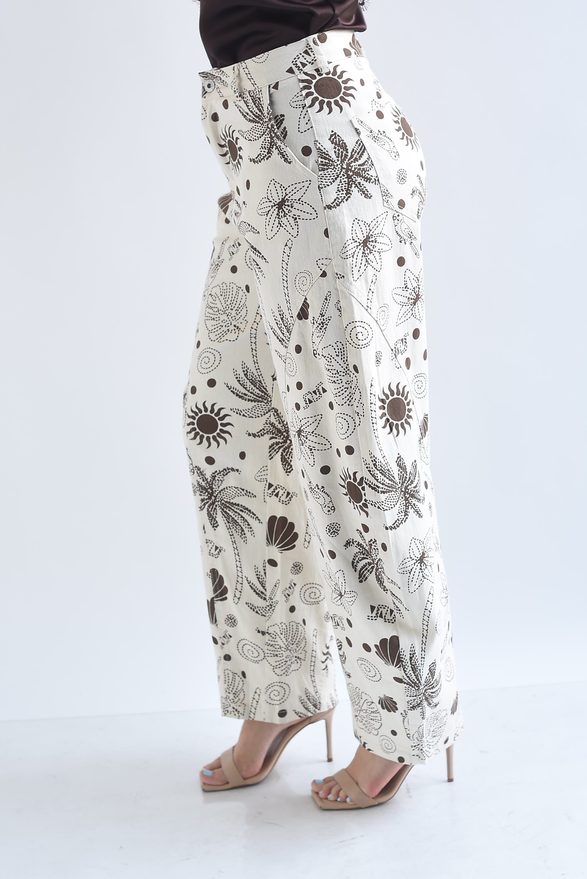 Jeans barrel estampado