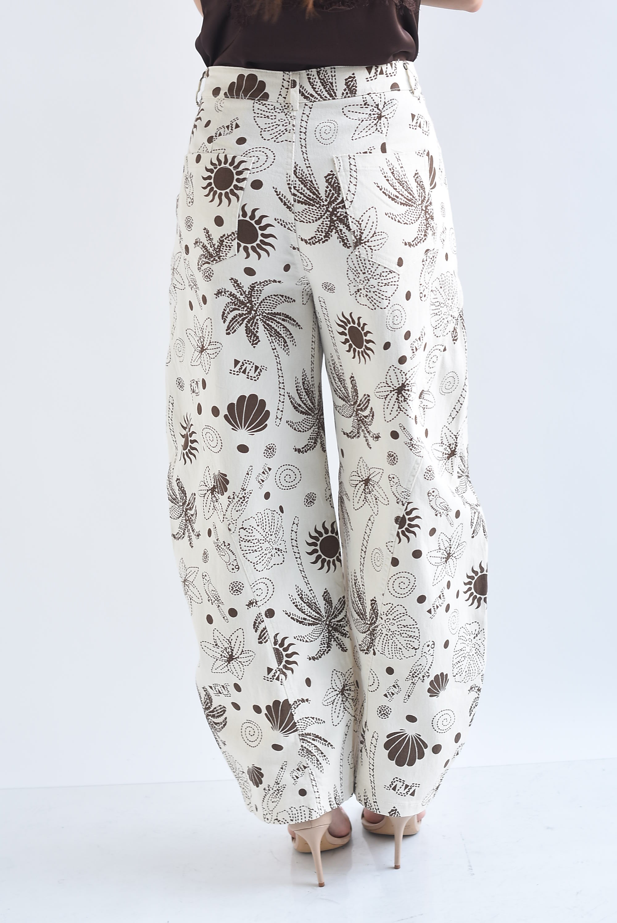 Jeans barrel estampado