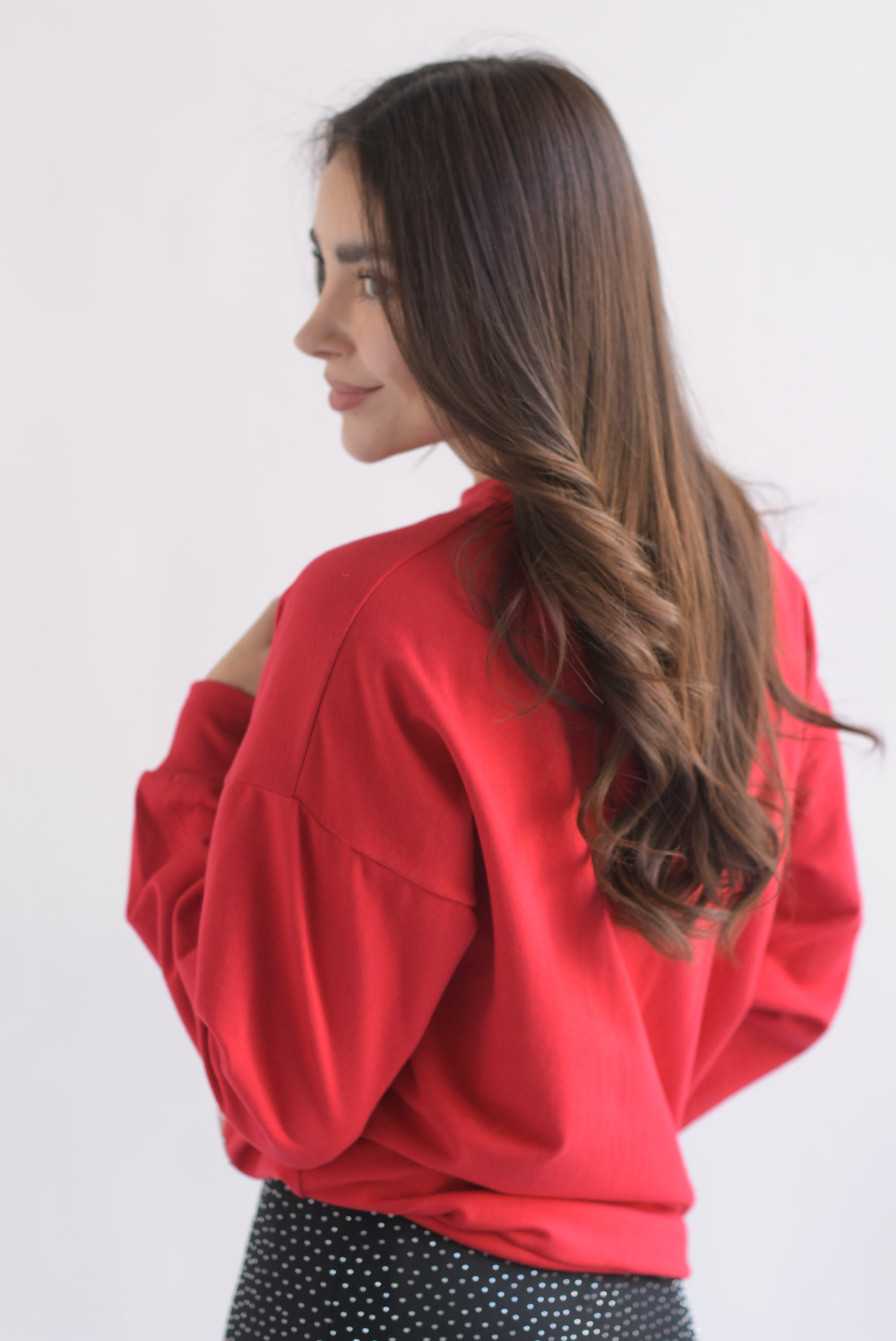 Sudadera Santa brillos Rojo