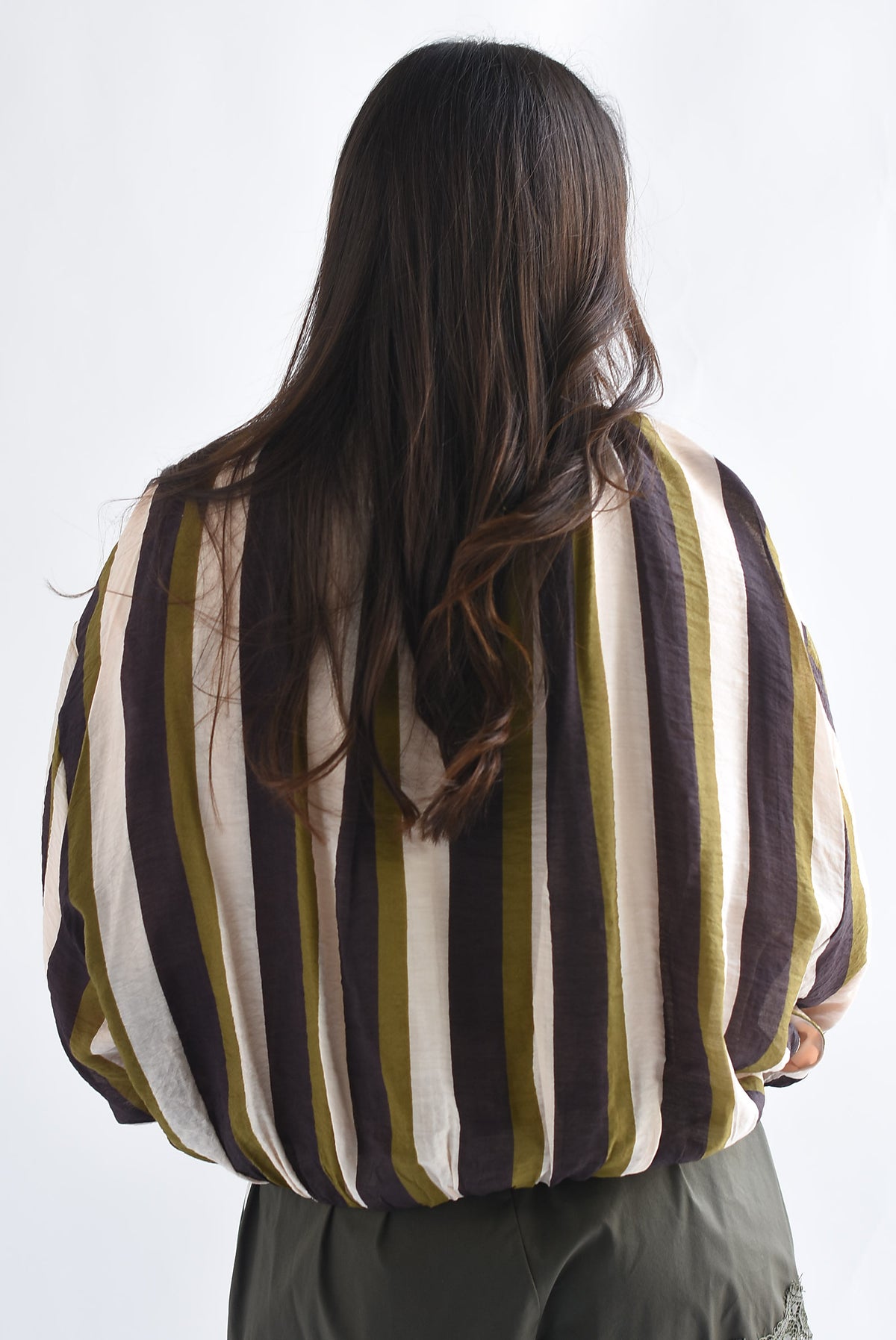Chamarra bomber globo rayas multicolor