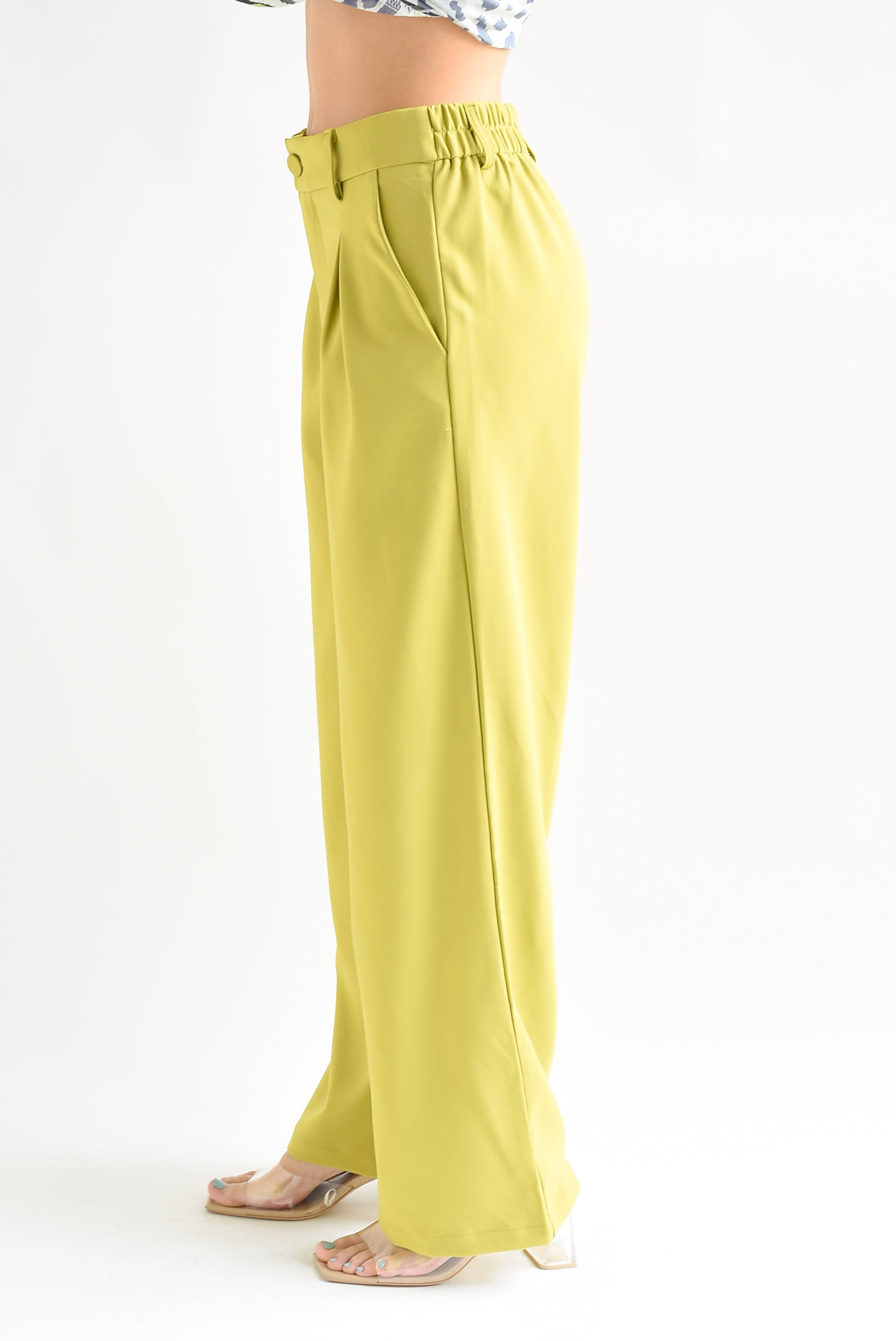 Pantalón pinzas Lime