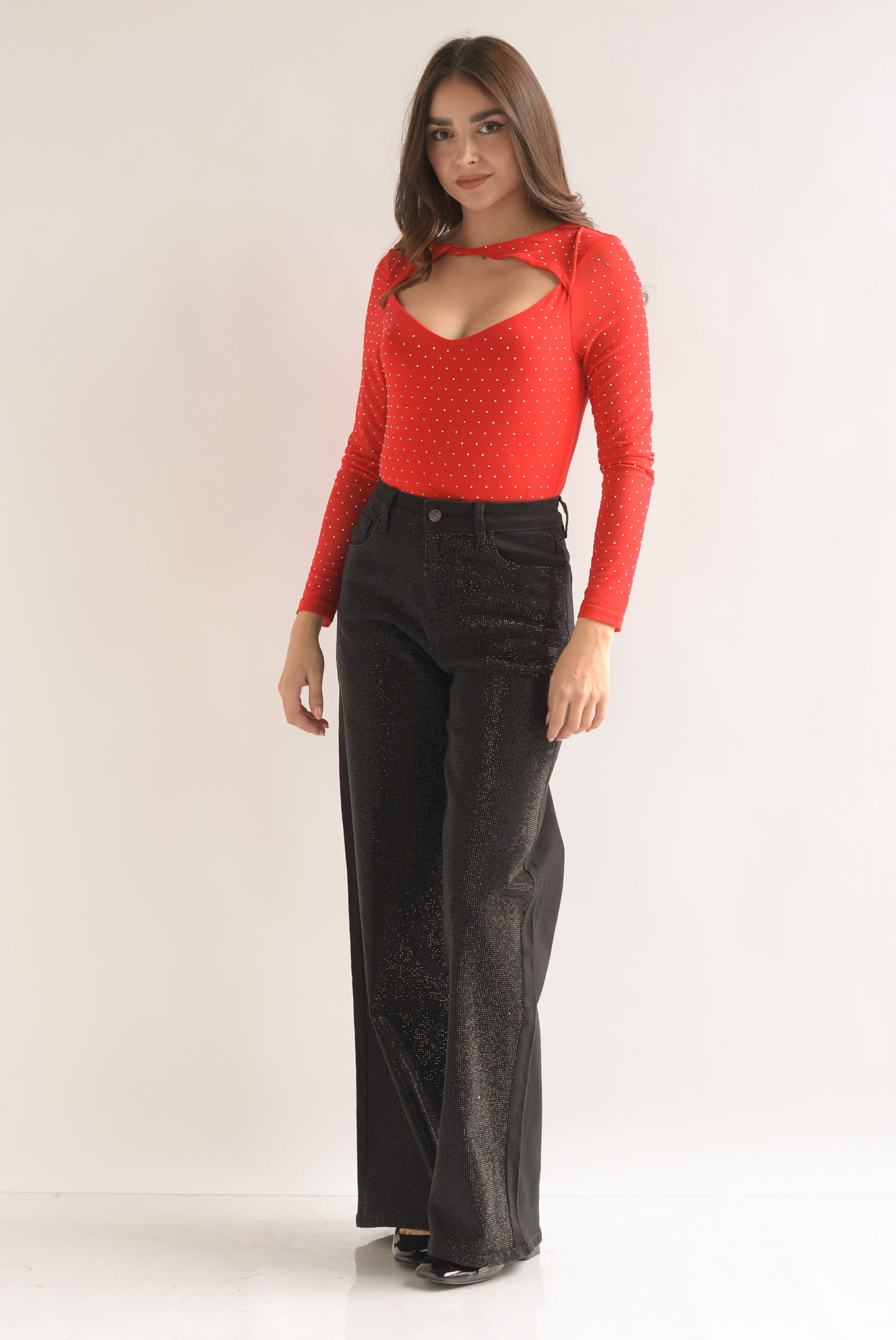 Jeans brillo frontal