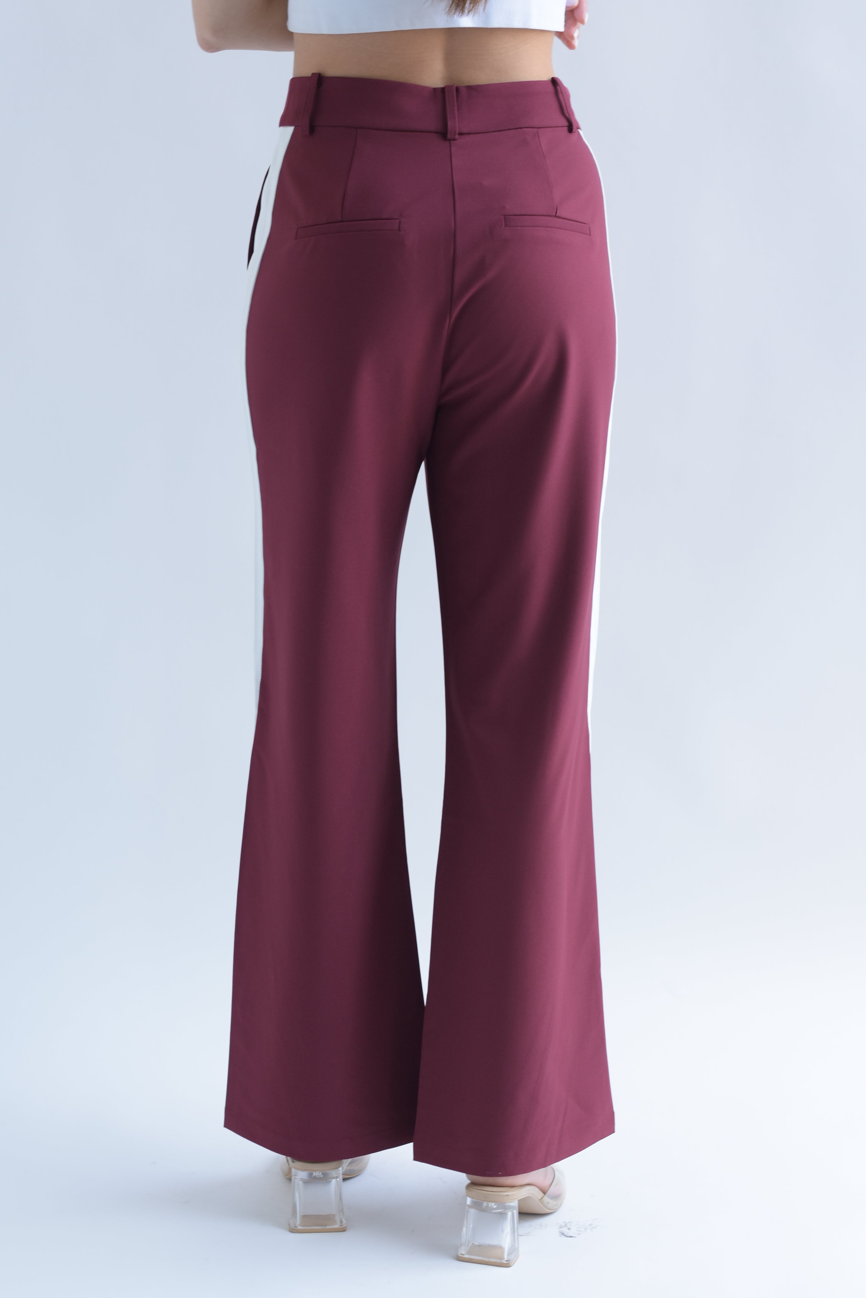 Set Pantalón y Blazer track diagonal Vino