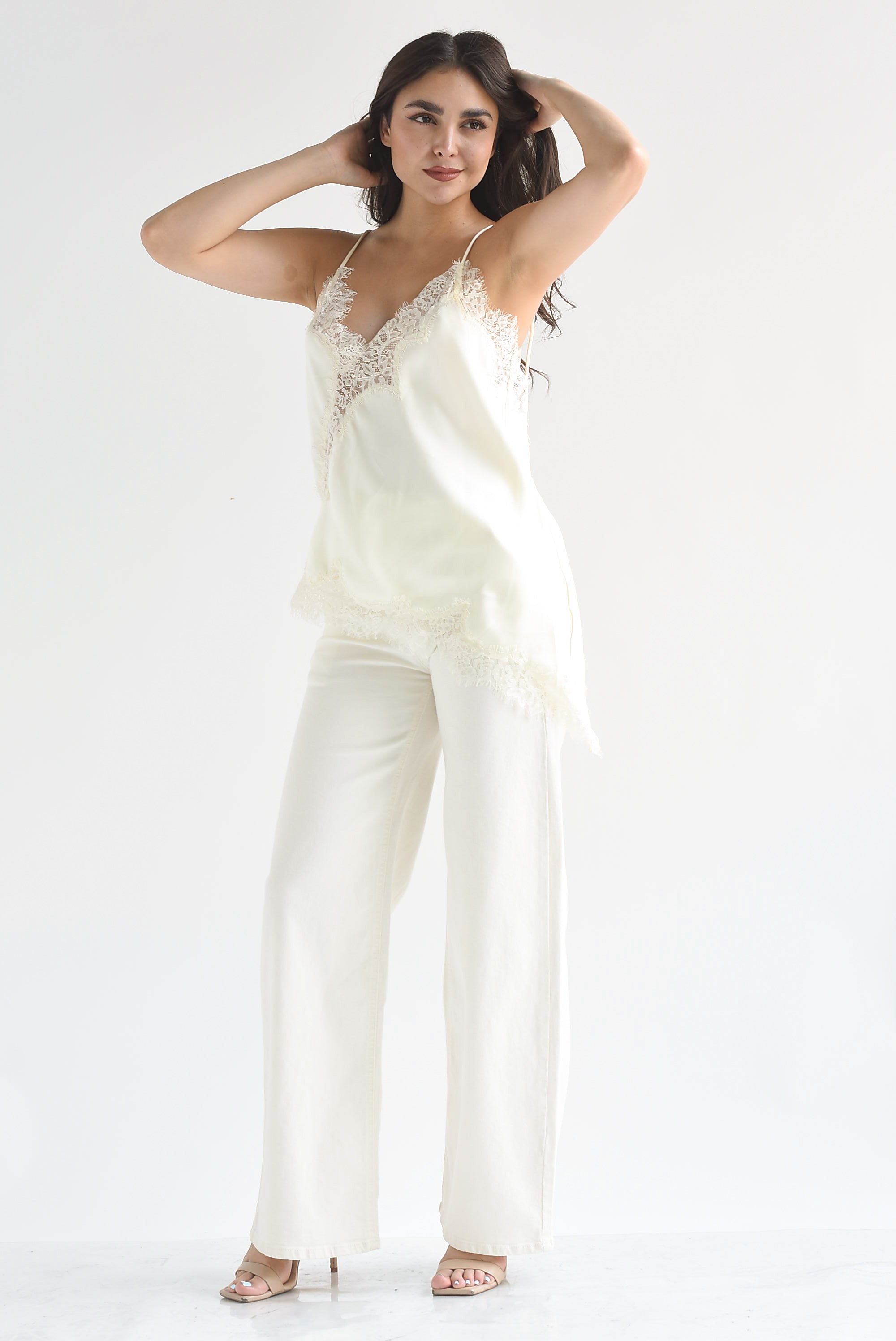 Jeans wide leg stretch