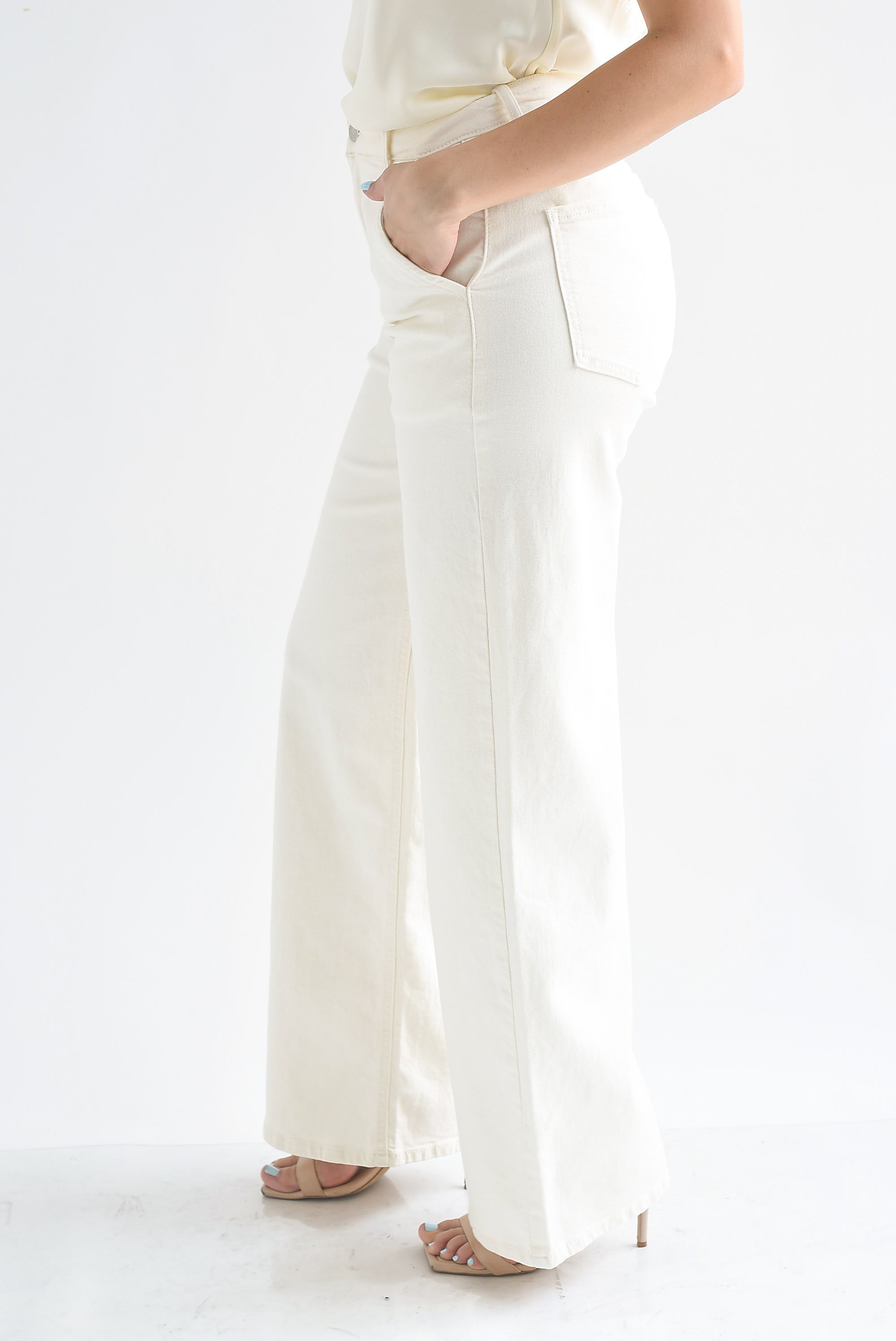 Jeans wide leg stretch