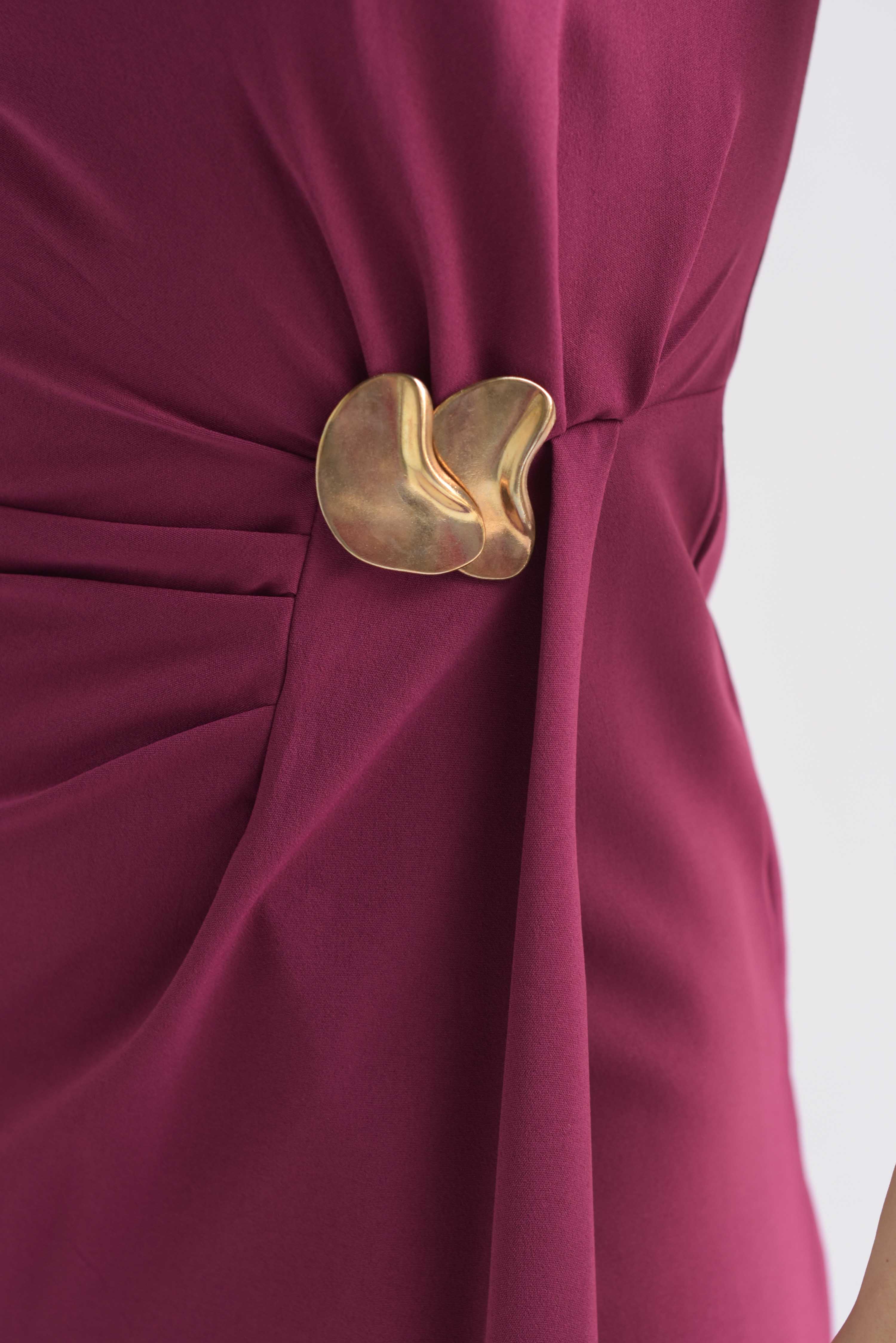 Vestido pinza drapeada Bugambilia