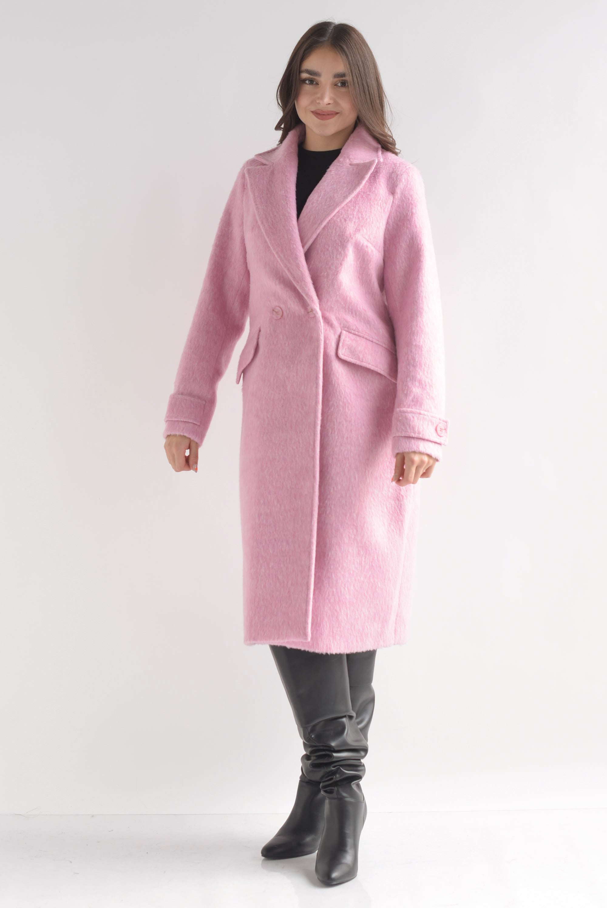 Abrigo largo jaspeado