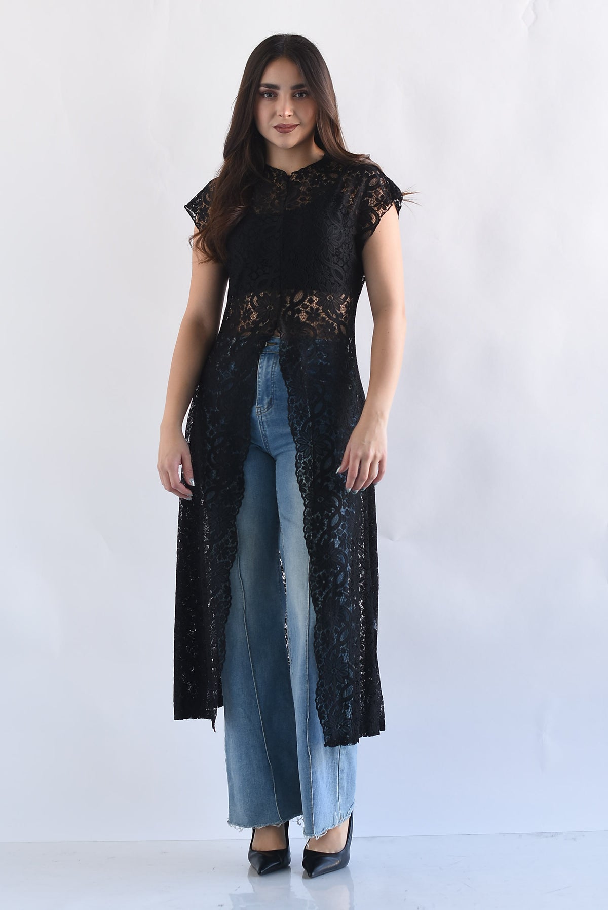Maxi blusa encaje