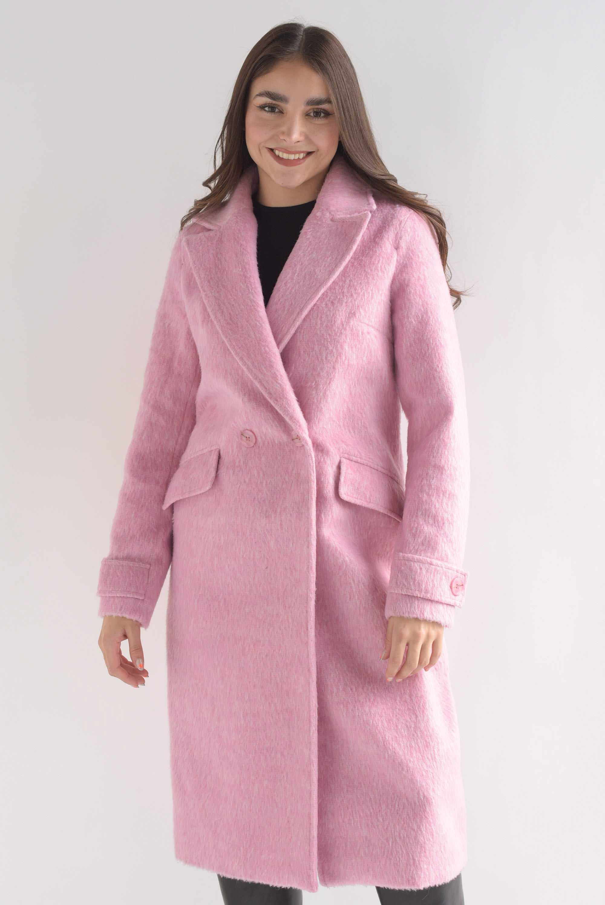 Abrigo largo jaspeado